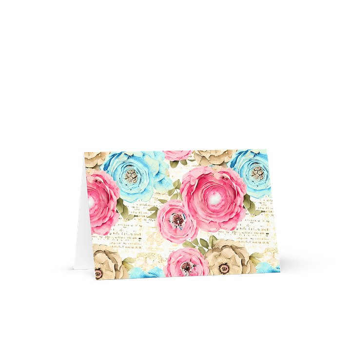 Floral Blank Greeting Card — Elegant Vintage Bloom Design product image (2)