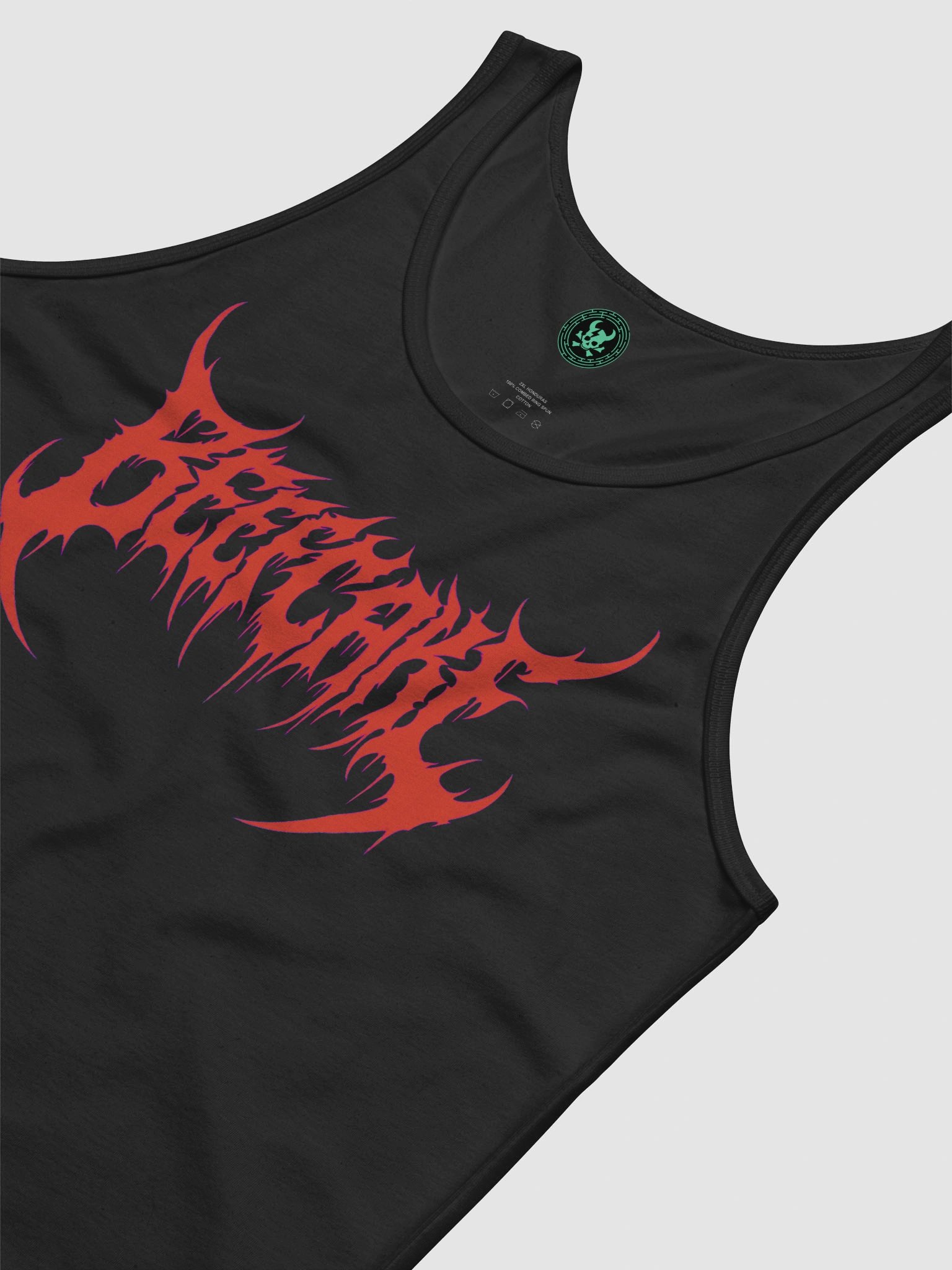 Beefcake Tank (Death Metal Font - Red) product image (3)