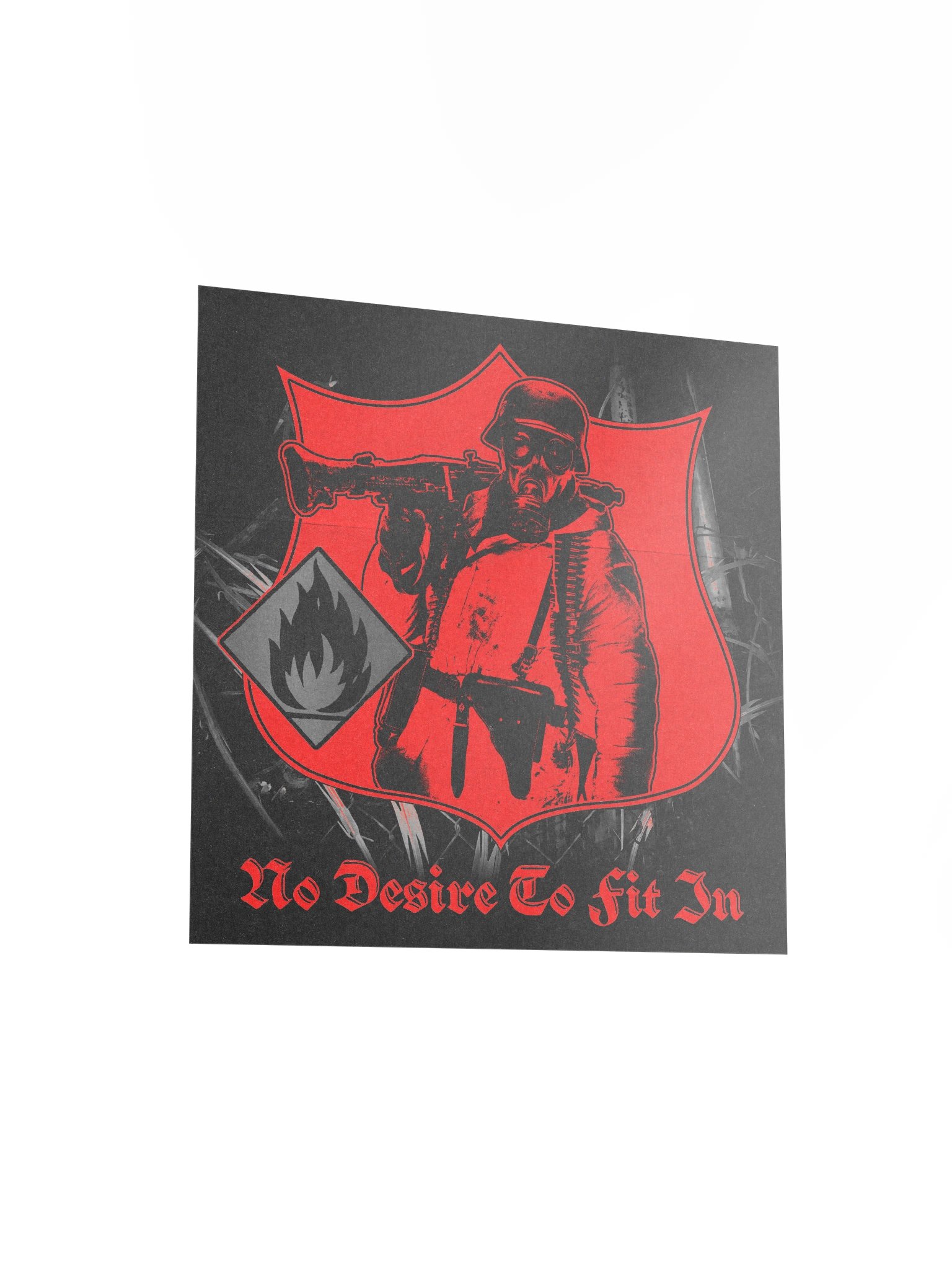 "NO DESIRE TO FIT IN" POSTER RED product image (13)