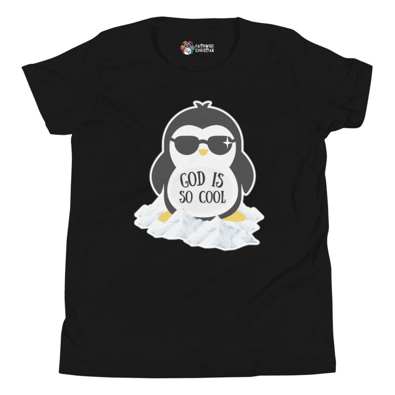 God Is So Cool Penguin Kids T-Shirt product image (4)