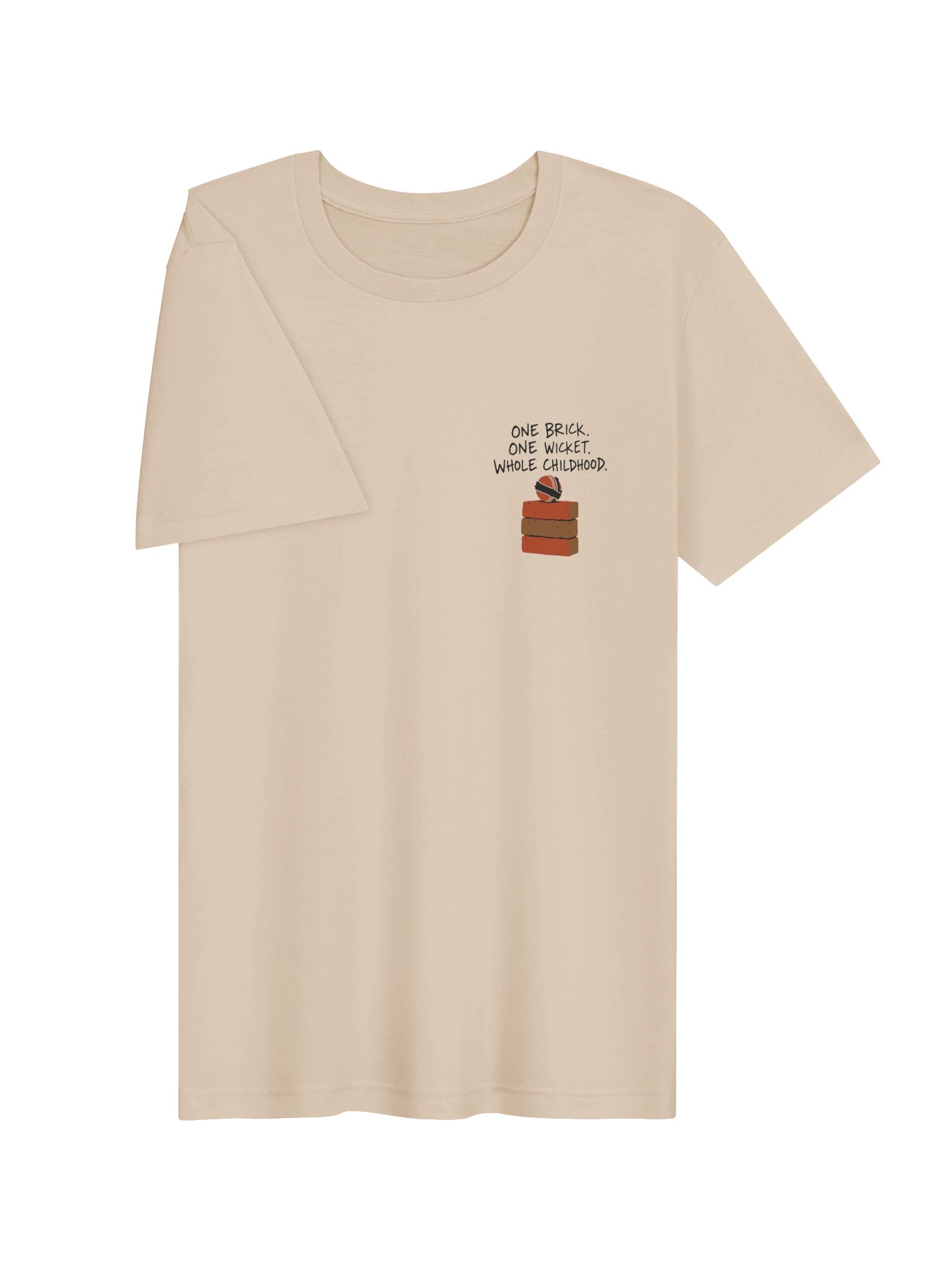 One Brick · One Wicket · Whole Childhood (Classic Tee, Chest Mark) product image (3)