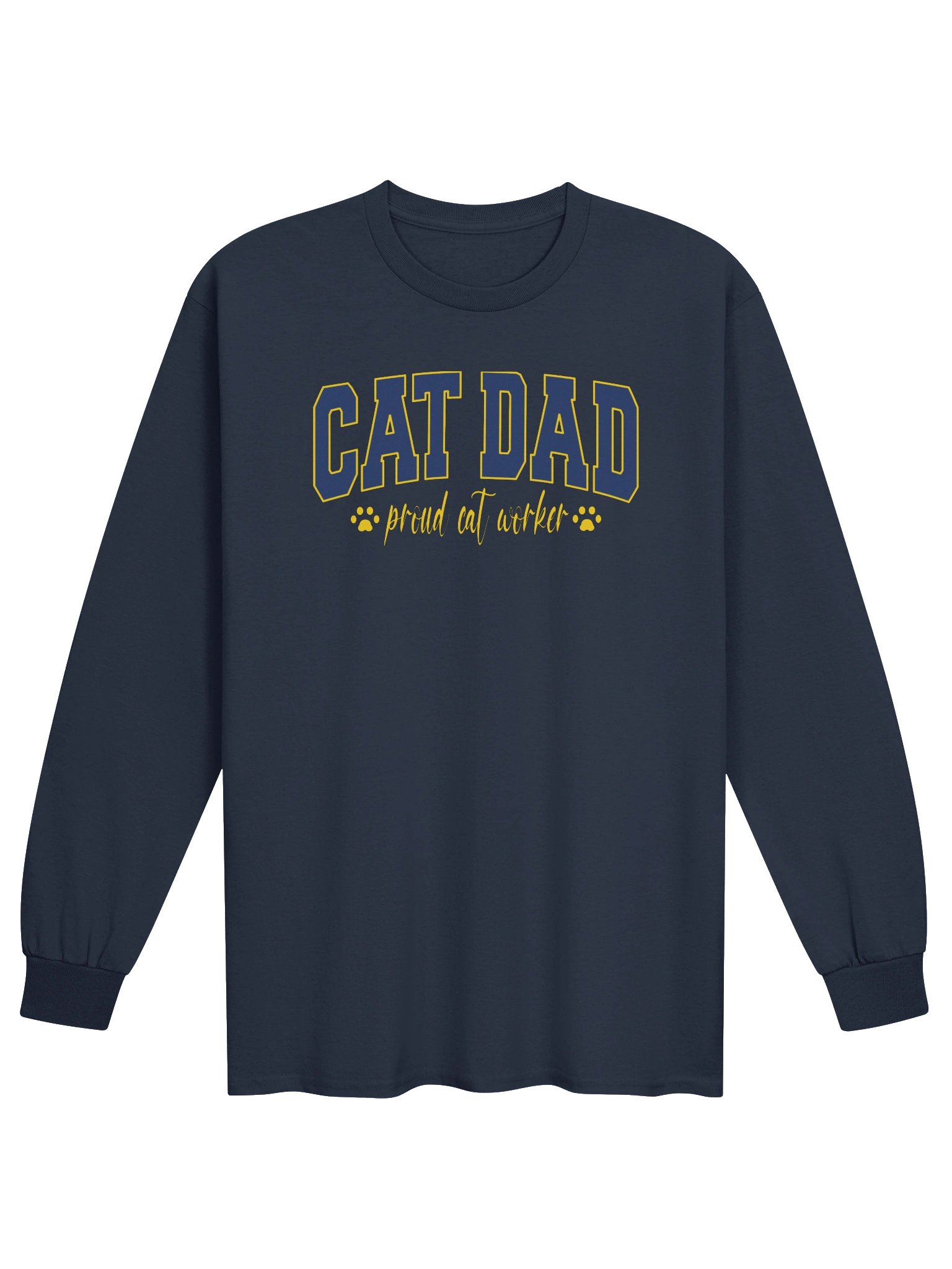 Cat Dad 1 (proud cat worker) - Unisex Adult Long Sleeve T-shirt product image (1)