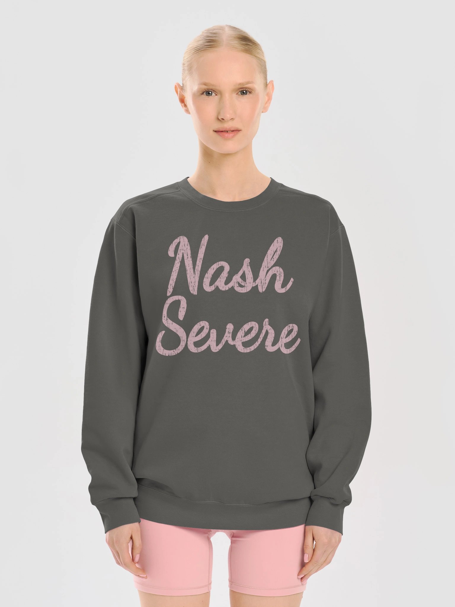 Comfort Colors Nash Severe Pink Logo Soft Crew Sweatshirt product image (5)
