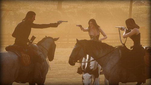 the standoff (1889, colorized)