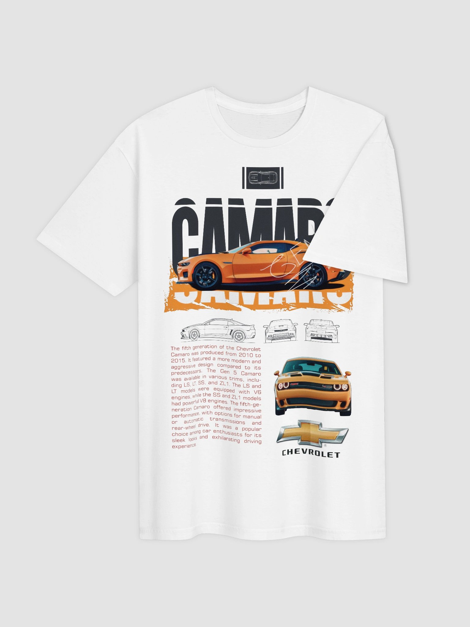 Chevrolet Camaro T-Shirt | Fifth Sixth Gen Muscle Design | American Pony Car Apparel | GM Collector Tee product image (3)