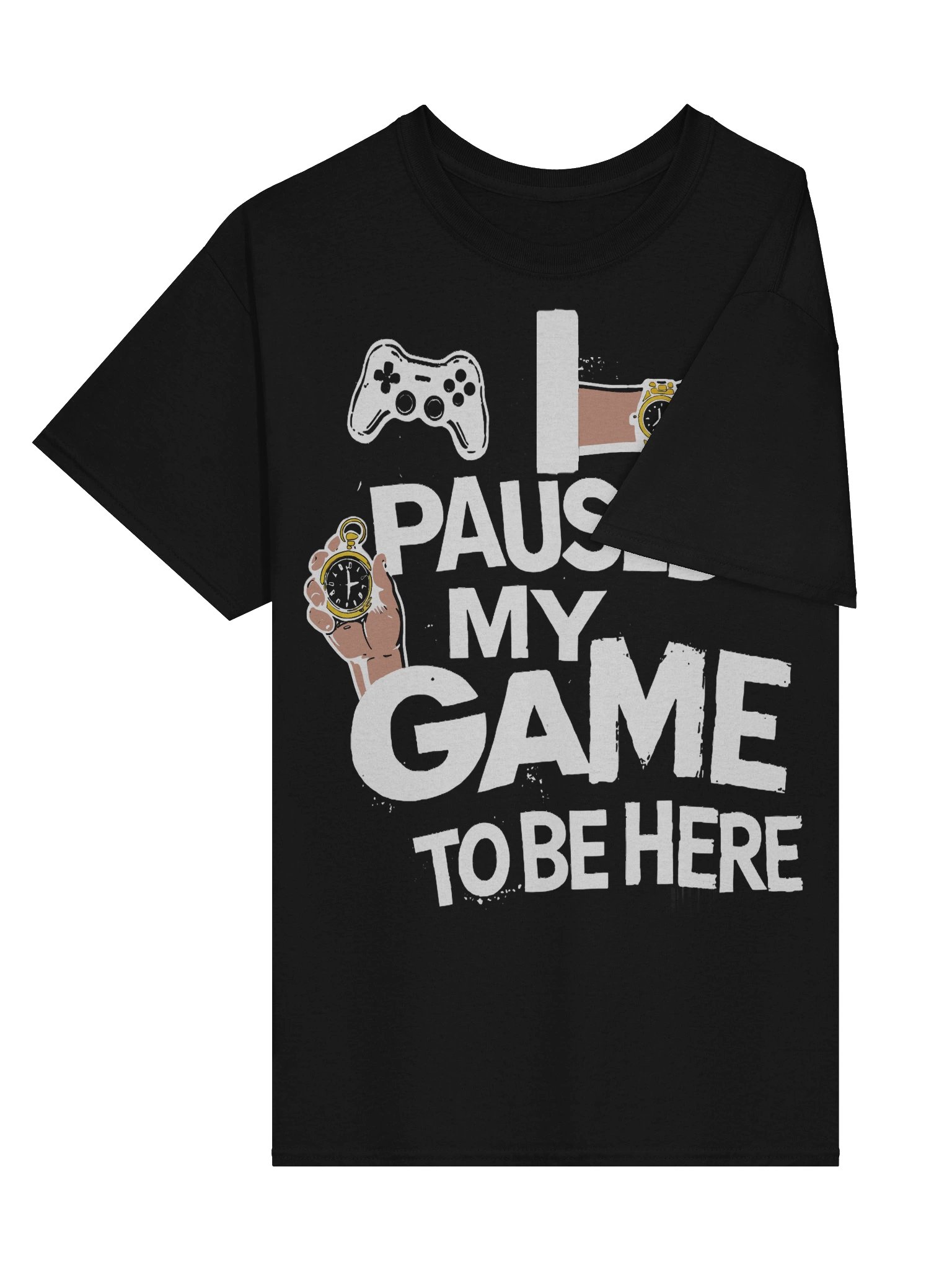 “Paused My Game” Gamer Statement Tee product image (3)