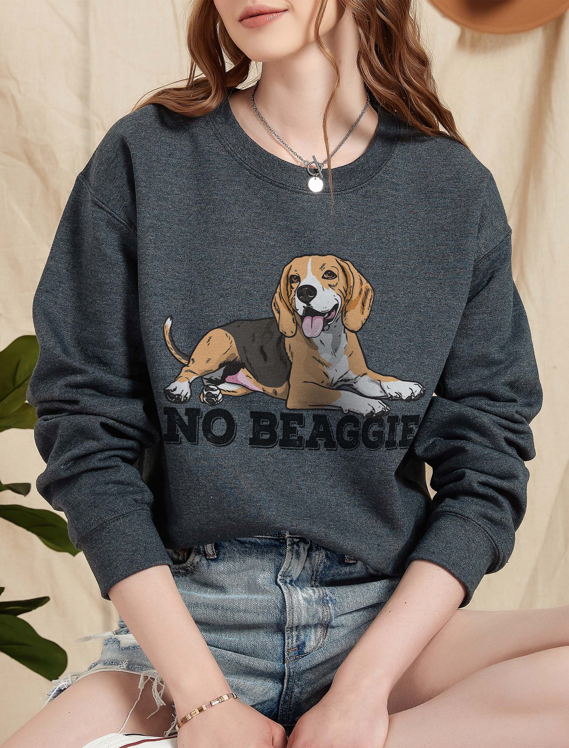 No Beaggie Sweatshirt of a Beagle(Tricolor) | Funny Shirt for Beagle Paw-rents product image (2)