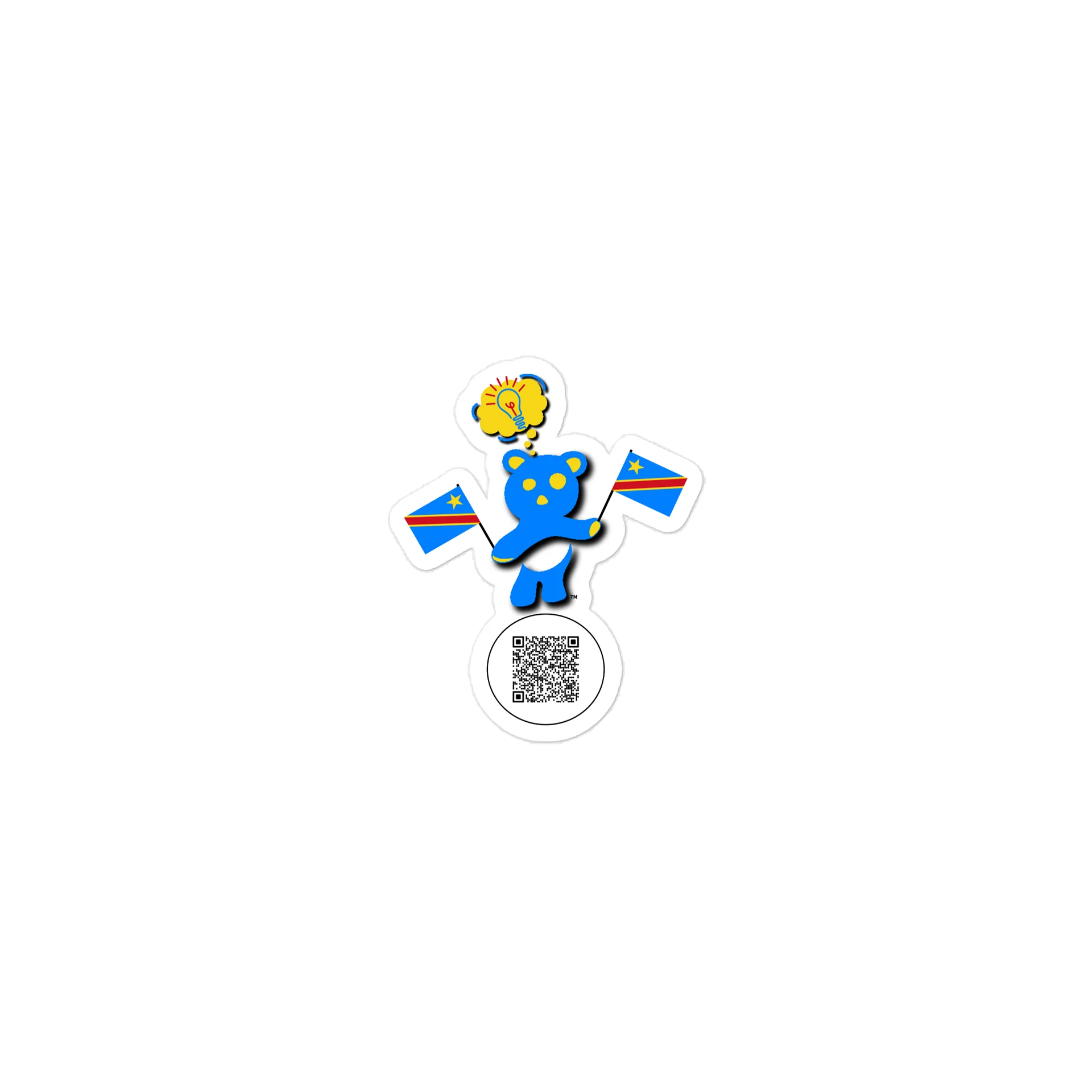 Congo DR — Country Bear Sticker | BehrBrained Media product image (1)