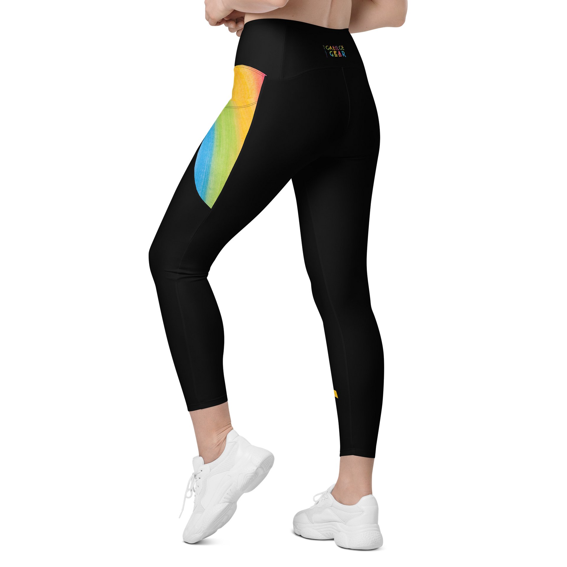 Bród Meaning Pride | Crossover Semi Compression Workout Leggings with Pockets & Sun protection product image (5)