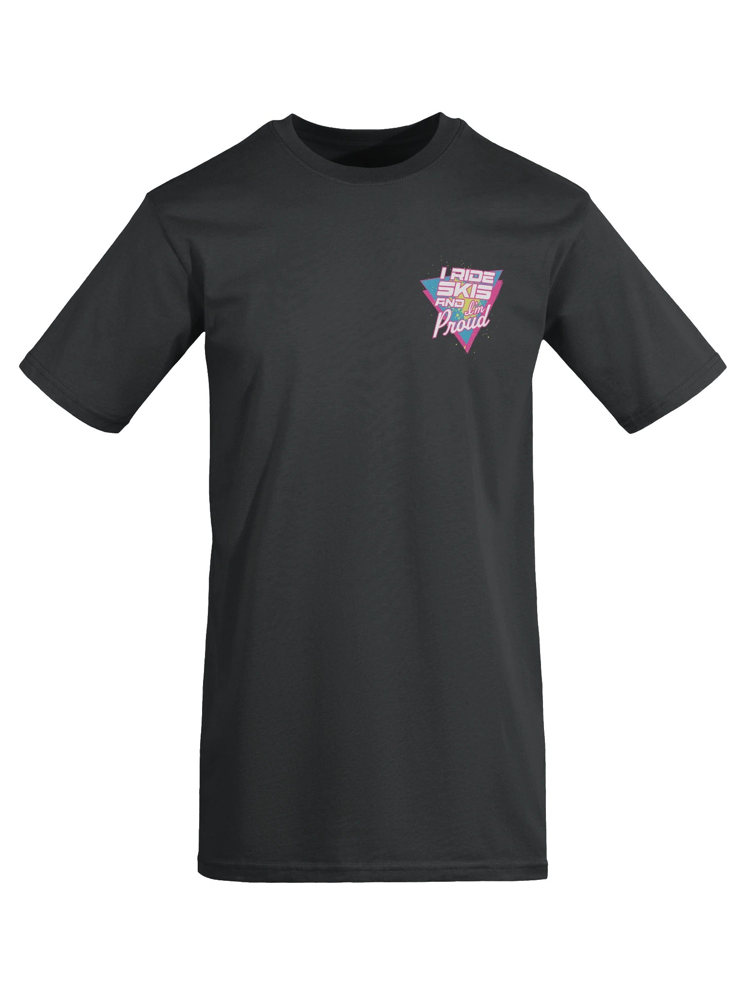 "I Ride Skis and I'm Proud" Black Tee product image (7)
