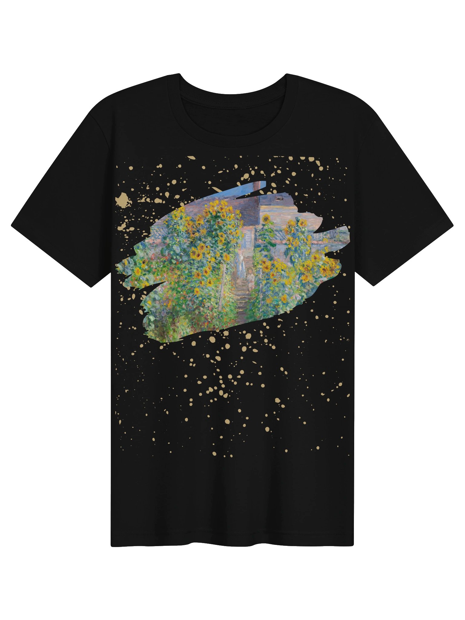 The Artist's Garden at Vétheuil (Claude Monet) T-Shirt product image (5)