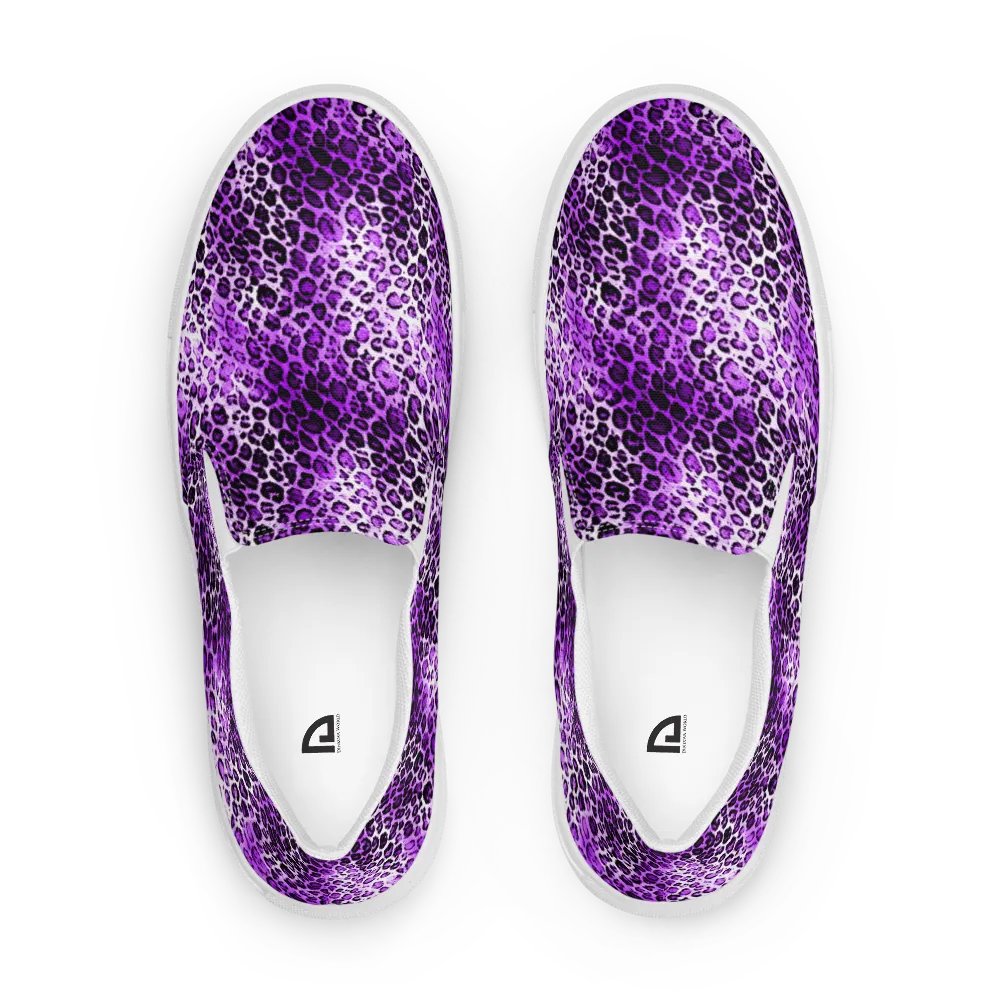 Purple Leopard Pattern Canvas Shoes product image (1)