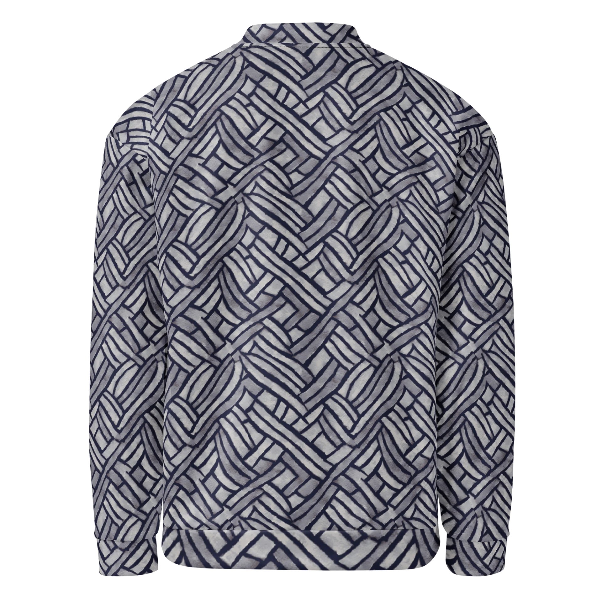 Grey Rectangles Bomber Jacket product image (2)