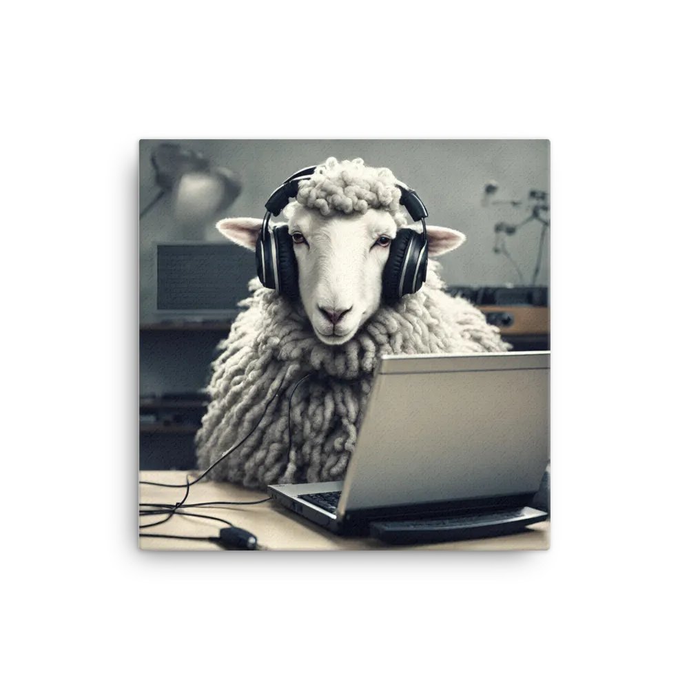 Sheep With Headphones And Laptop Wall Art product image (9)