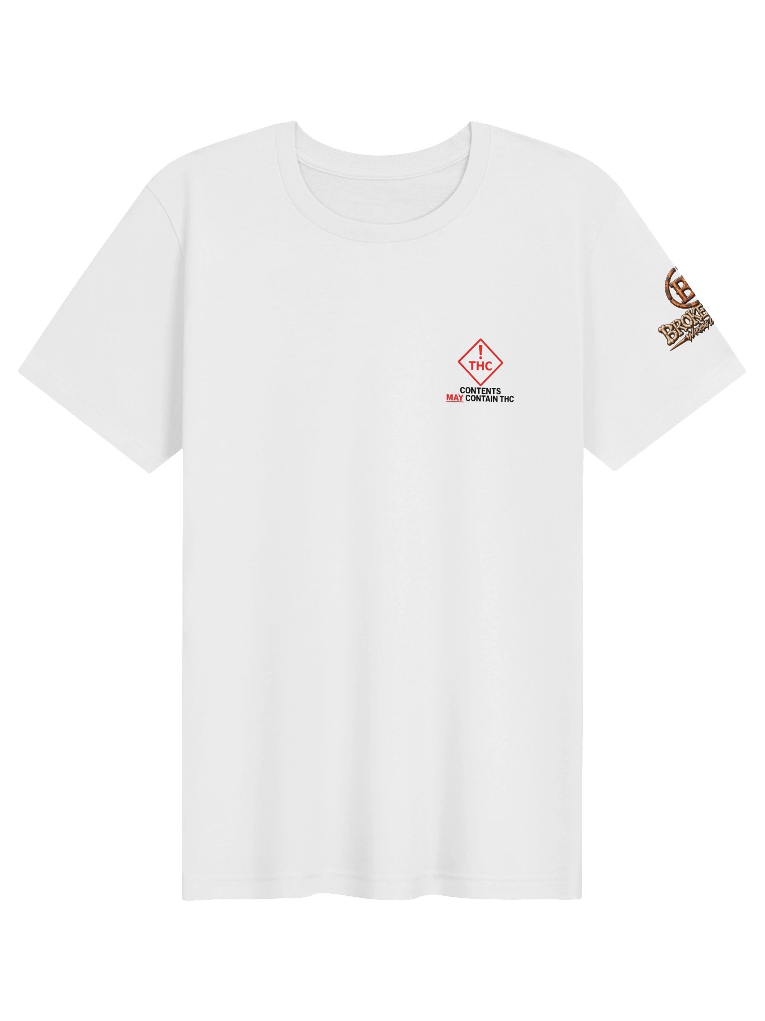 Funny THC Warning Shirt — Contents May Contain THC Spine Graphic Tee | Broken Body™ product image (6)