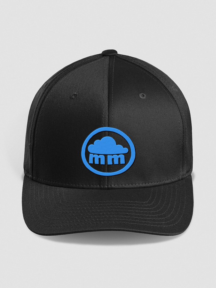 The Brisk Selection Moist Monday Blue Logo Flexfit Structured Fitted Cap product image (1)
