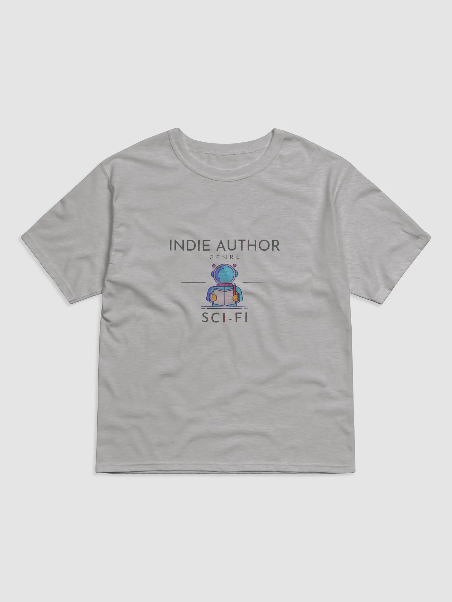 Indie Author Genre Sci-Fi Relaxed Grey T-shirt product image (1)