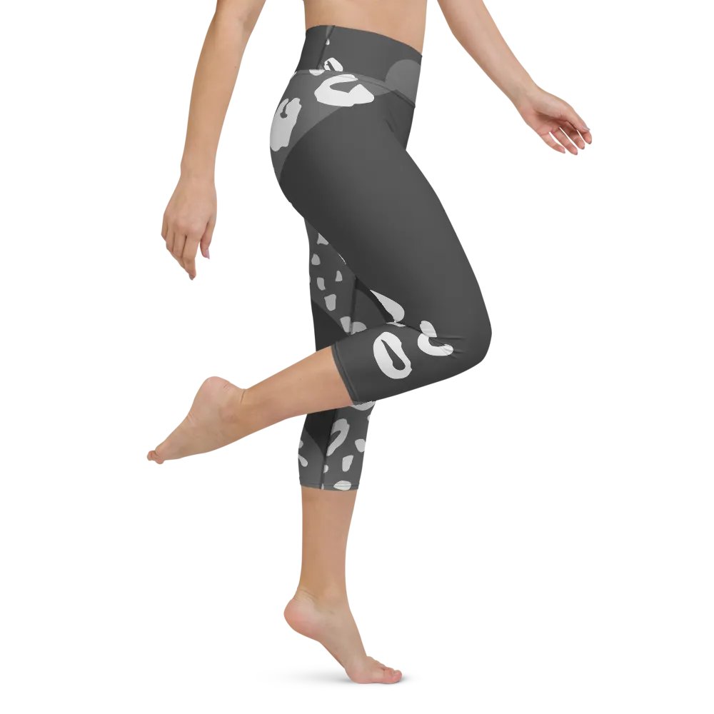Grey Leopard Yoga Capri Leggings product image (1)