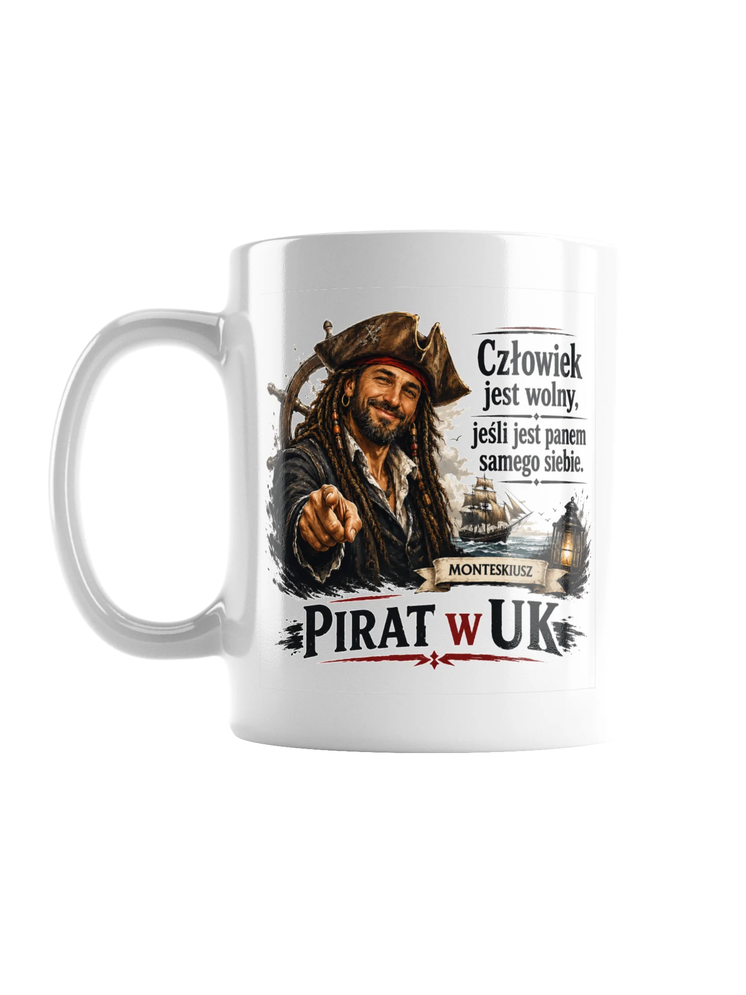 Pirat w UK — Biały Kubek product image (1)