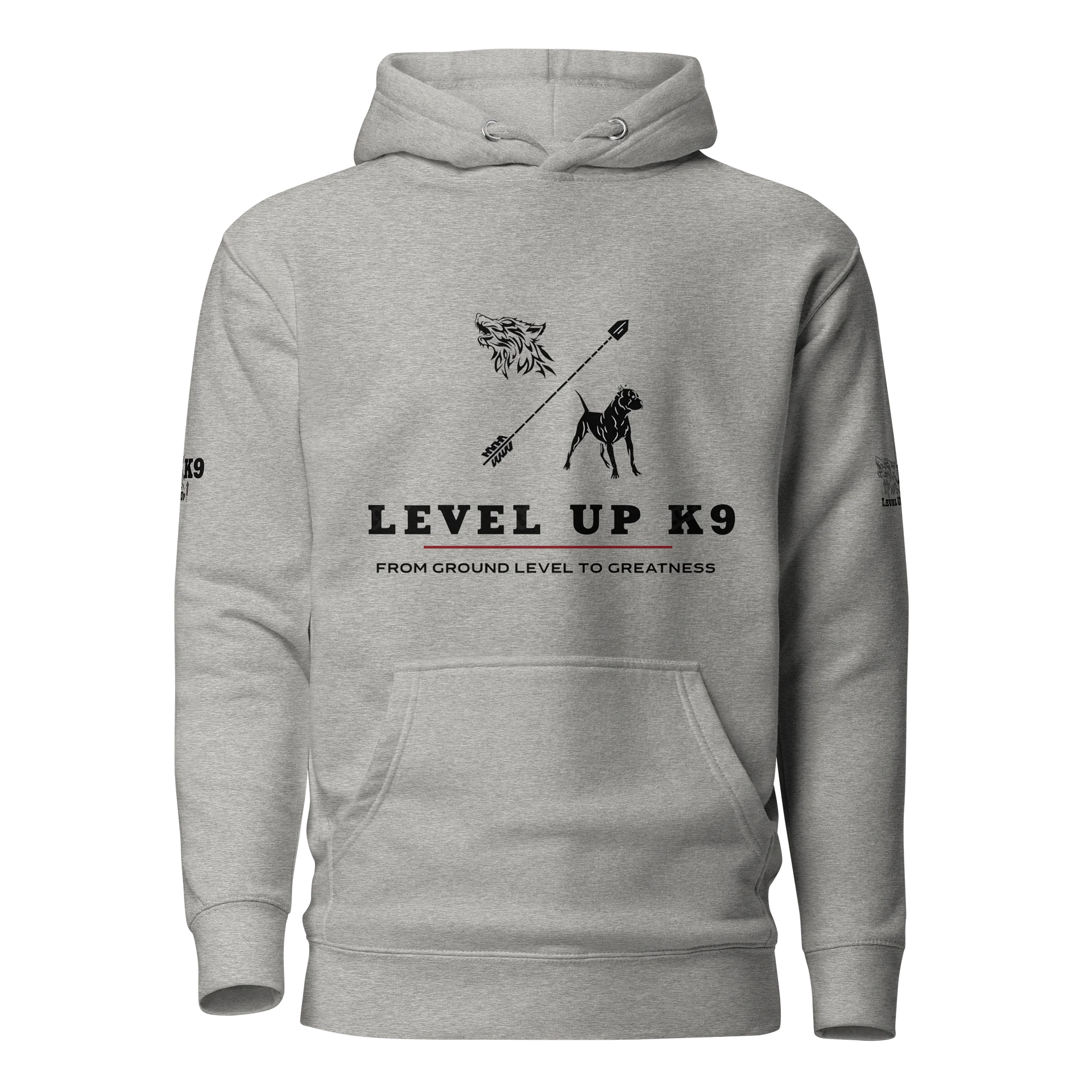 LEVEL UP K9 Standard Hoodie ( grey ) product image (1)