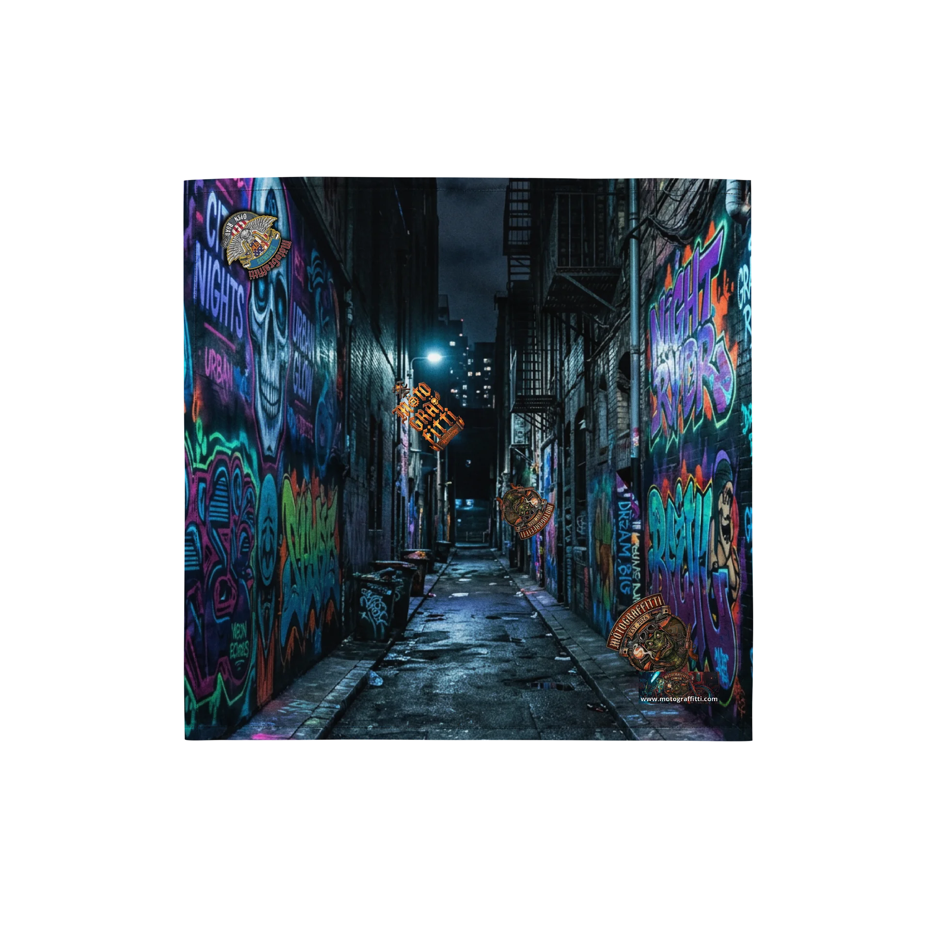 Neon Alley MötoGraffitti Branded Bandana product image (1)