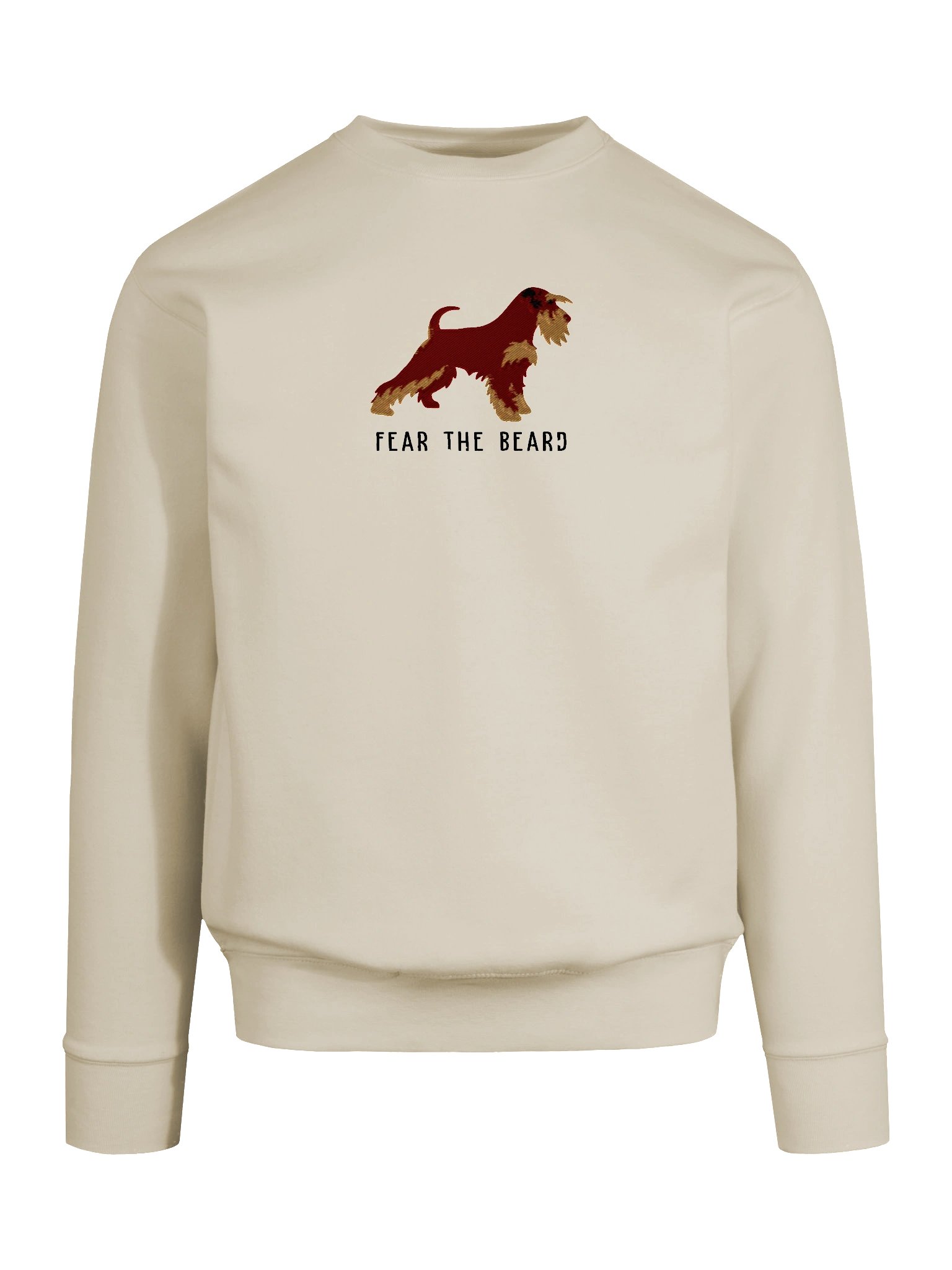 Fear the Beard Sweatshirt (Embroidered) of a Miniature Schnauzer(Liver & Tan) product image (79)