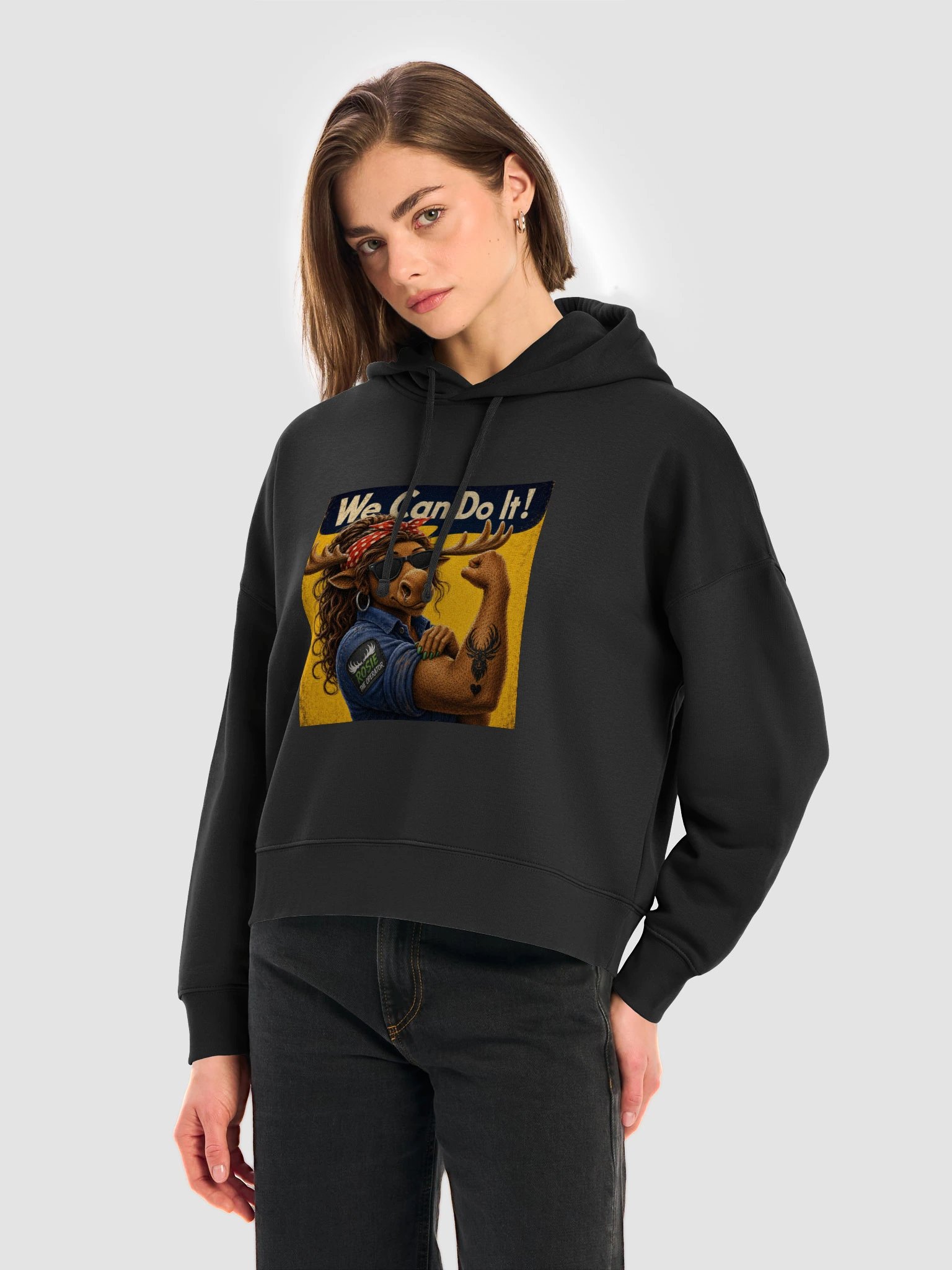 Moose Women's Organic Hoodie - Rosie the Operator product image (13)