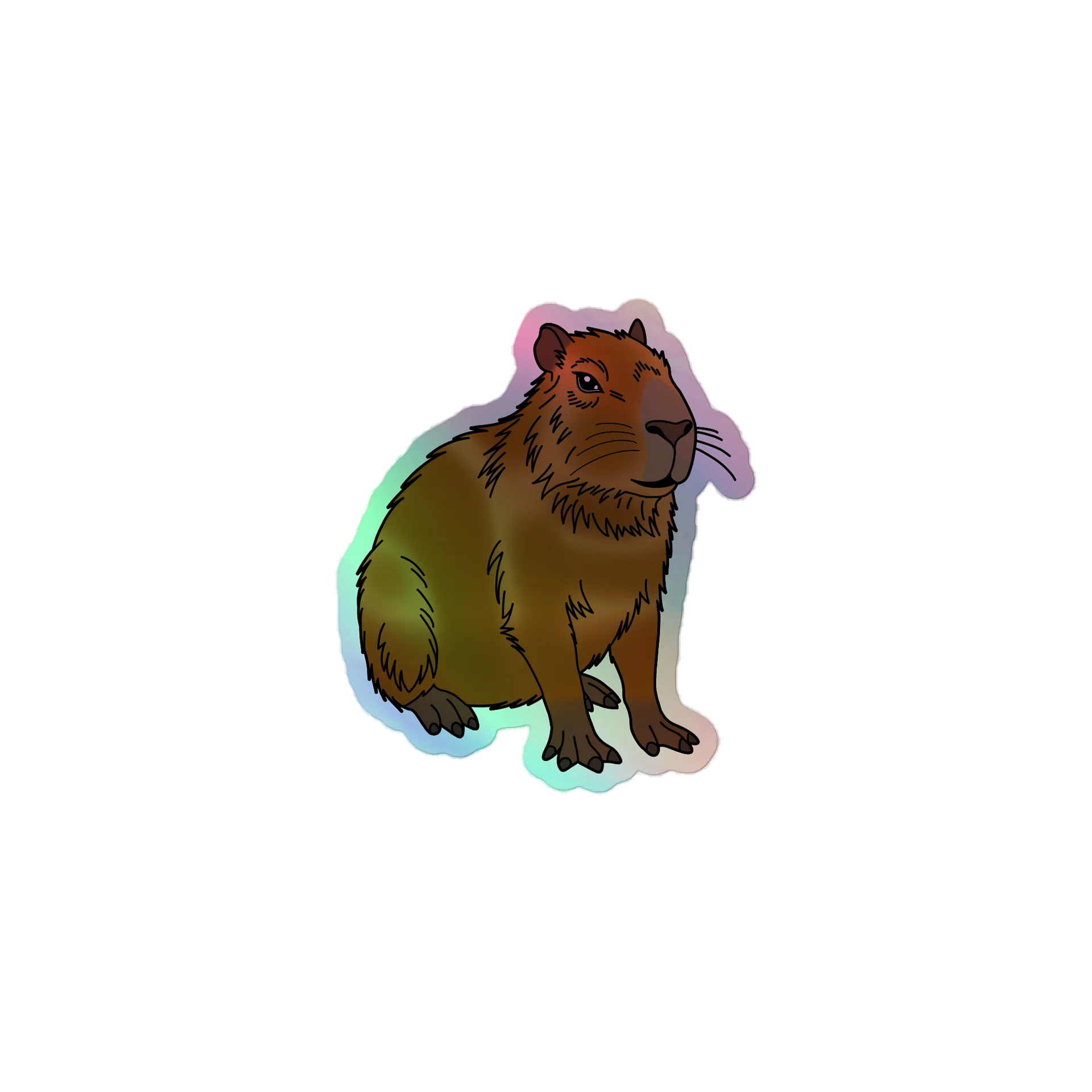 Capybara Holographic Sticker product image (1)