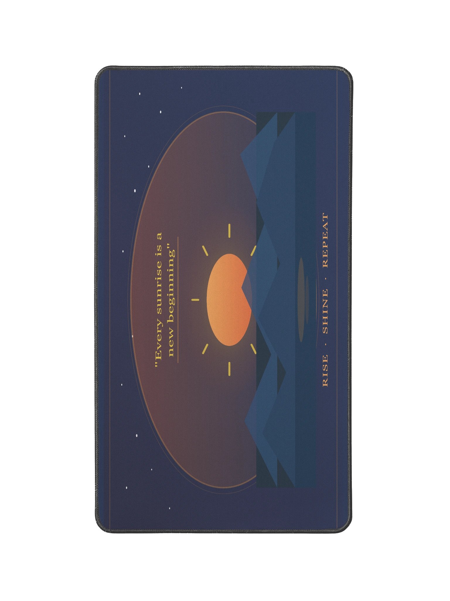 Sunrise Desk Mat 12x22 – Rise Shine Repeat Workspace Pad product image (1)