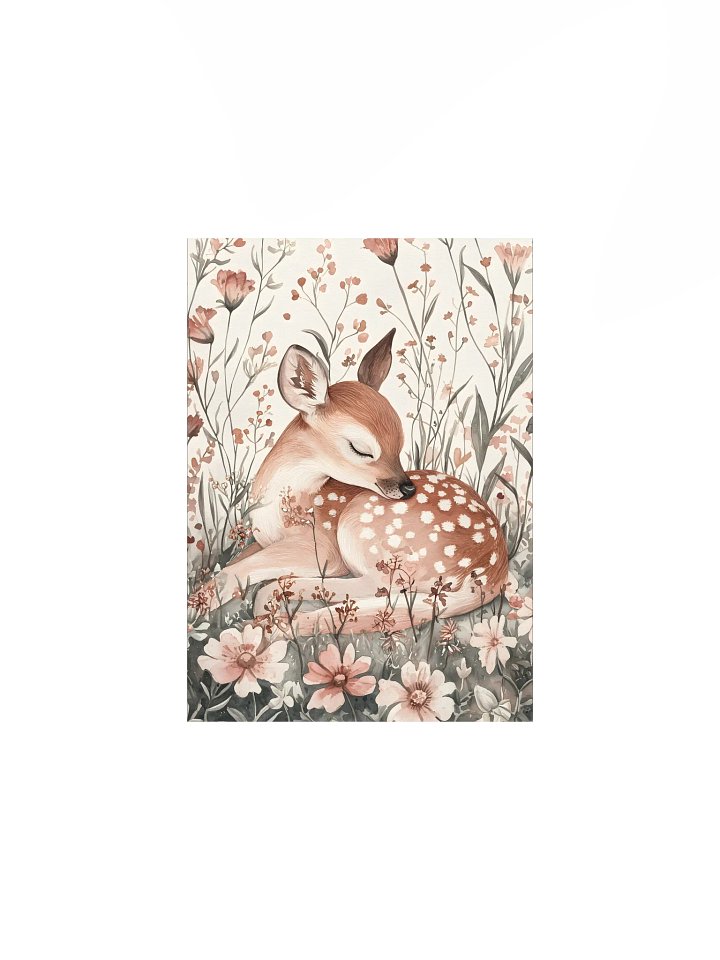 Cute Sleeping Brown Bunny in Daisies and Wildflowers product image (2)