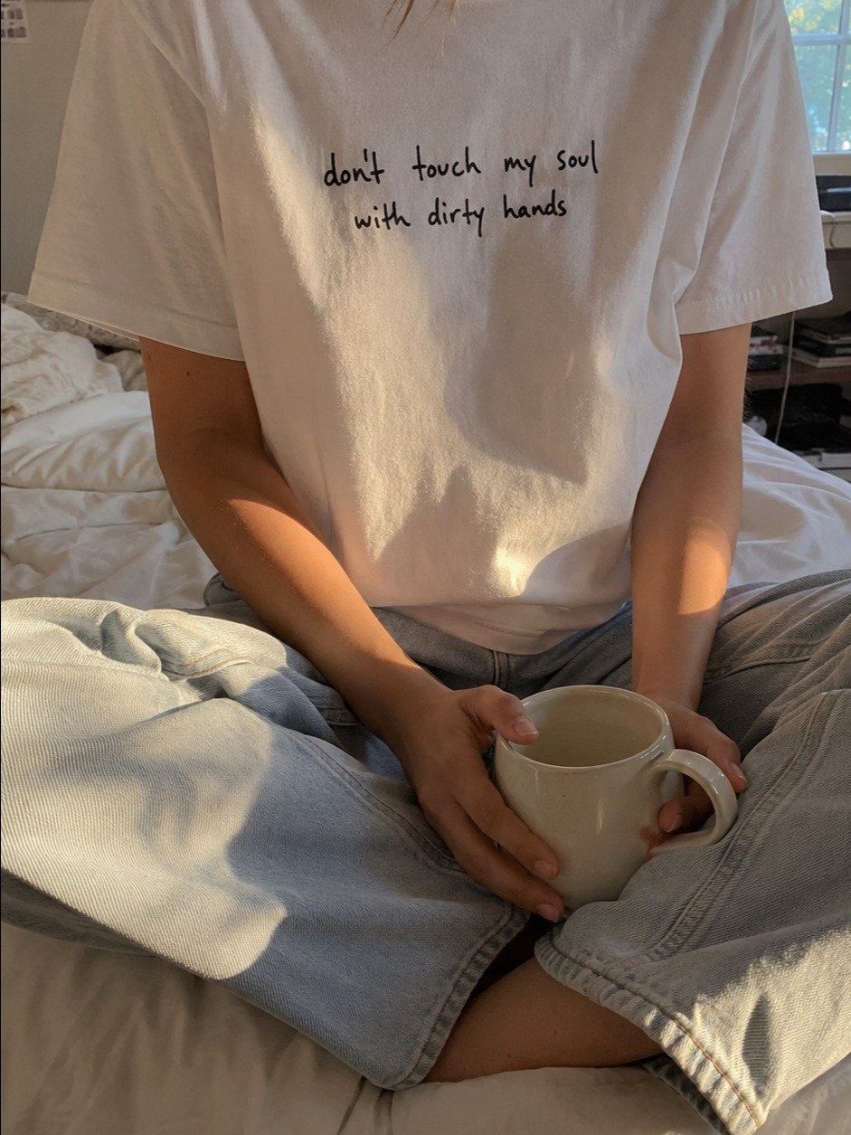 don't touch my soul with dirty hands tee product image (1)