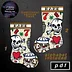 Traditional Tattoo Flash Second Edition Gold Trim Christmas Stocking Pattern Set