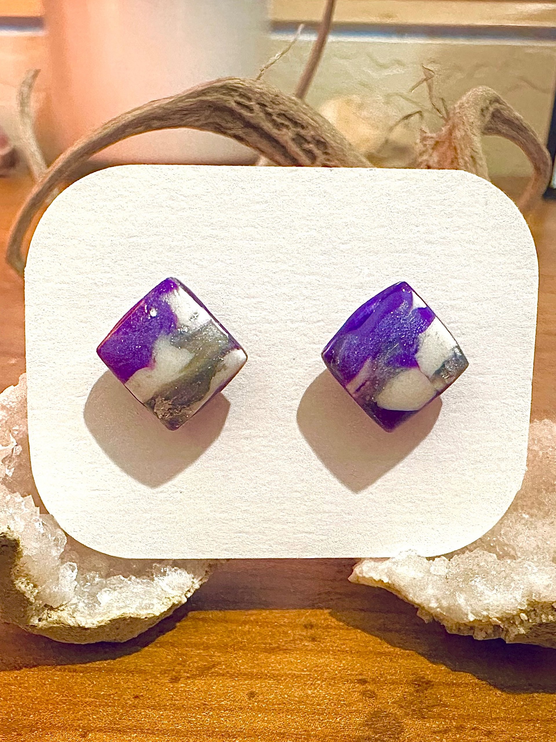 Celestial Agate Square Earrings product image (3)