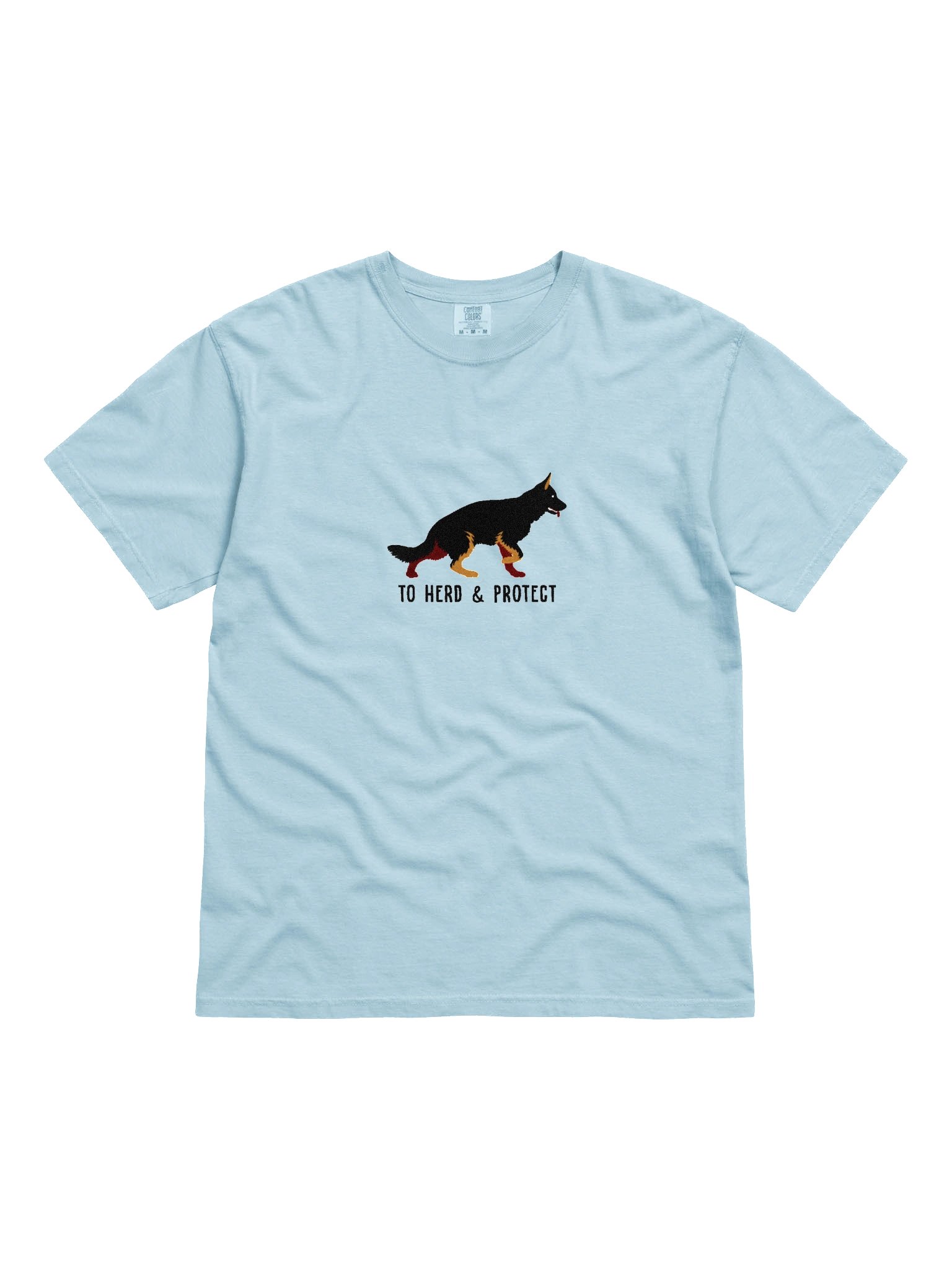 To Herd and Protect T-Shirt(Embroidered) of a German Shepherd(Black & Tan) product image (4)