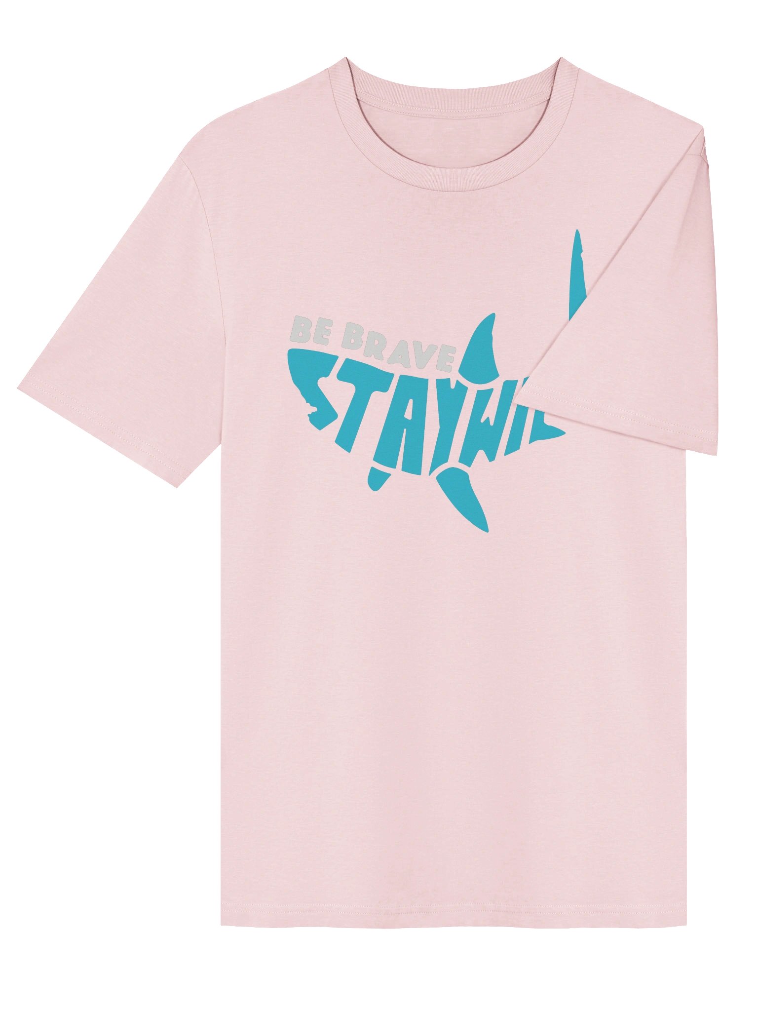 Be Brave Stay Wild Shark Unisex Organic T-Shirt product image (5)