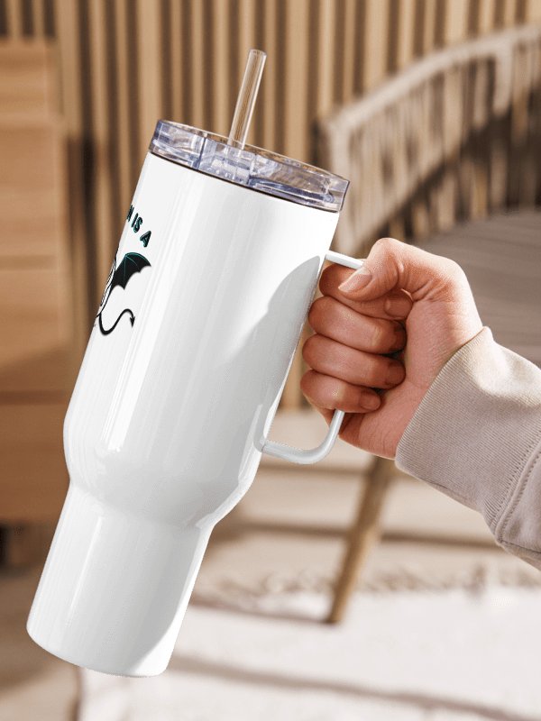 "My Demon is a Cinnamon Roll" Tumbler - Black text product image (6)