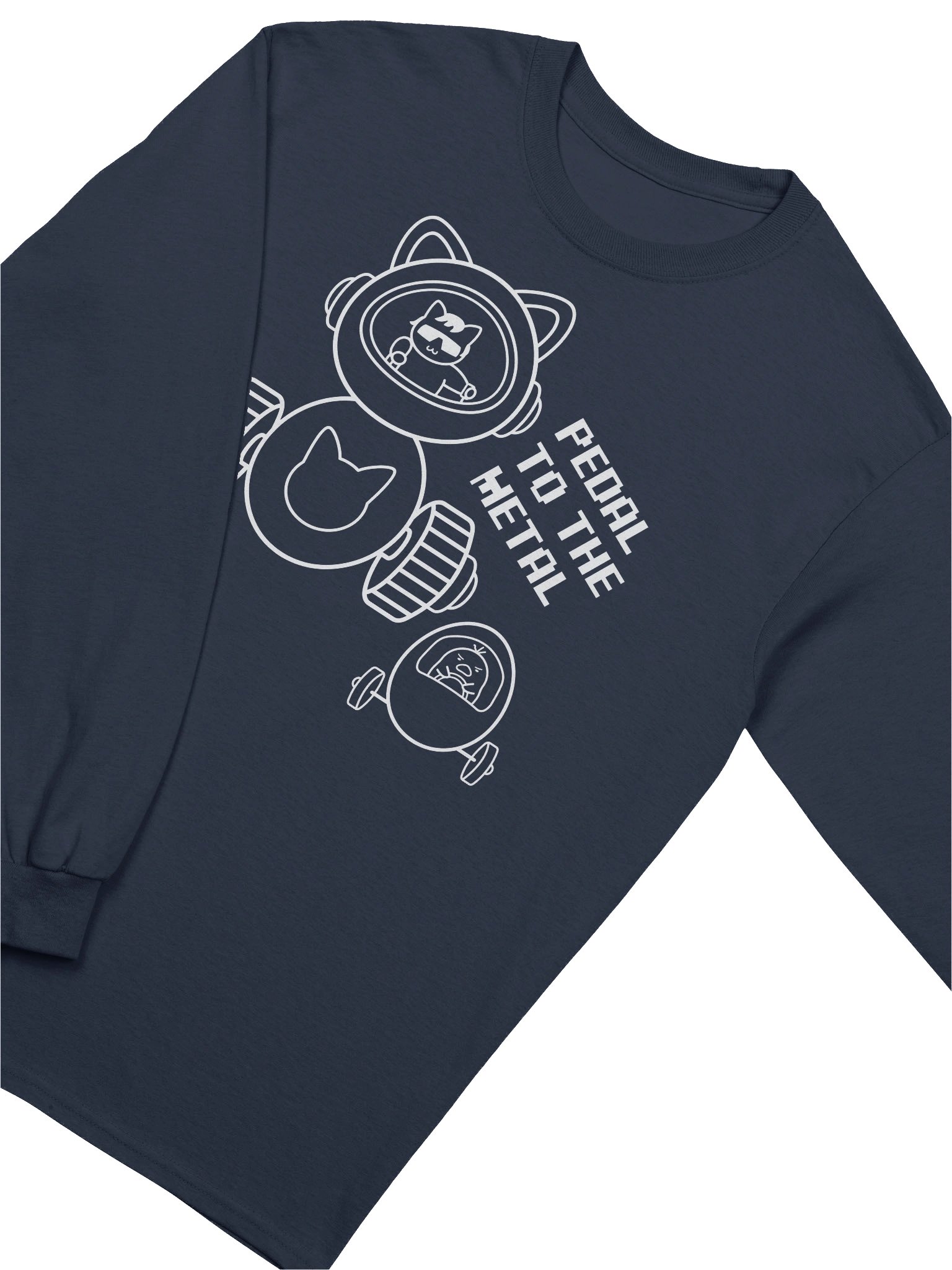 Goromi the Cat in Wig (Inefficient Vehicle Race) - Unisex Adult Long Sleeve T-shirt product image (3)