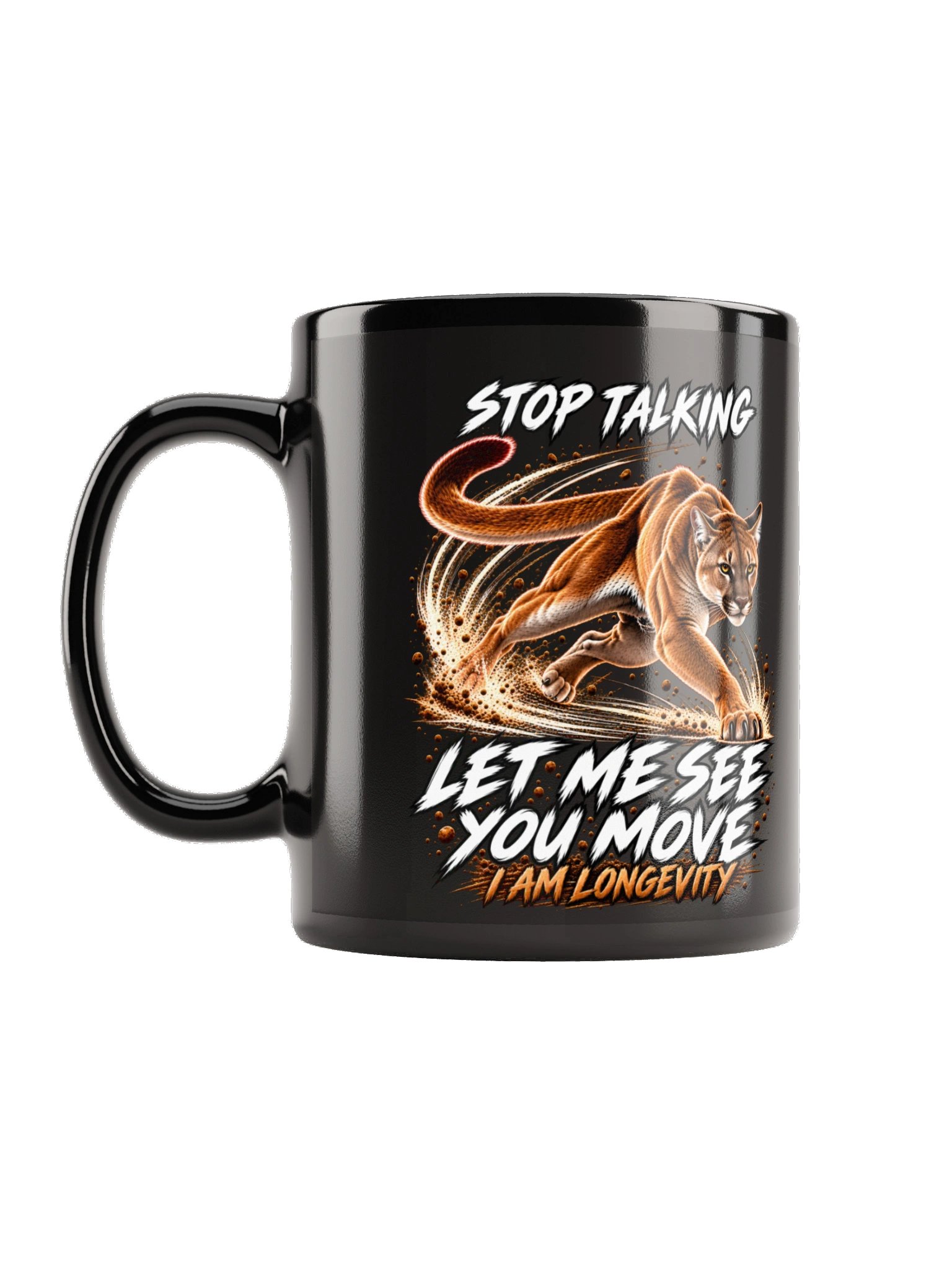 Longevity in Motion Black Glossy Mug product image (1)