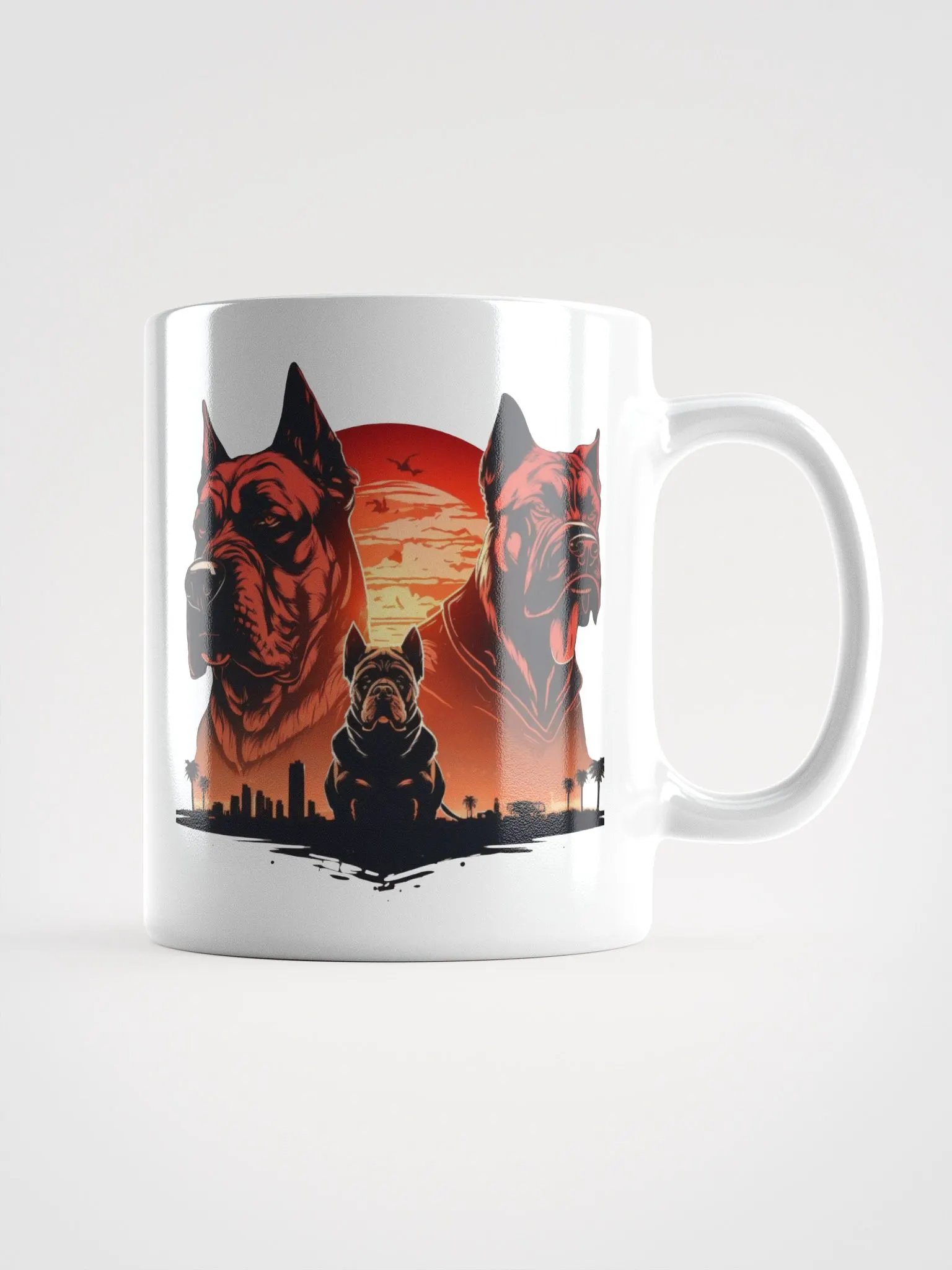 Retro Cane Corso White Glossy Mug product image (5)