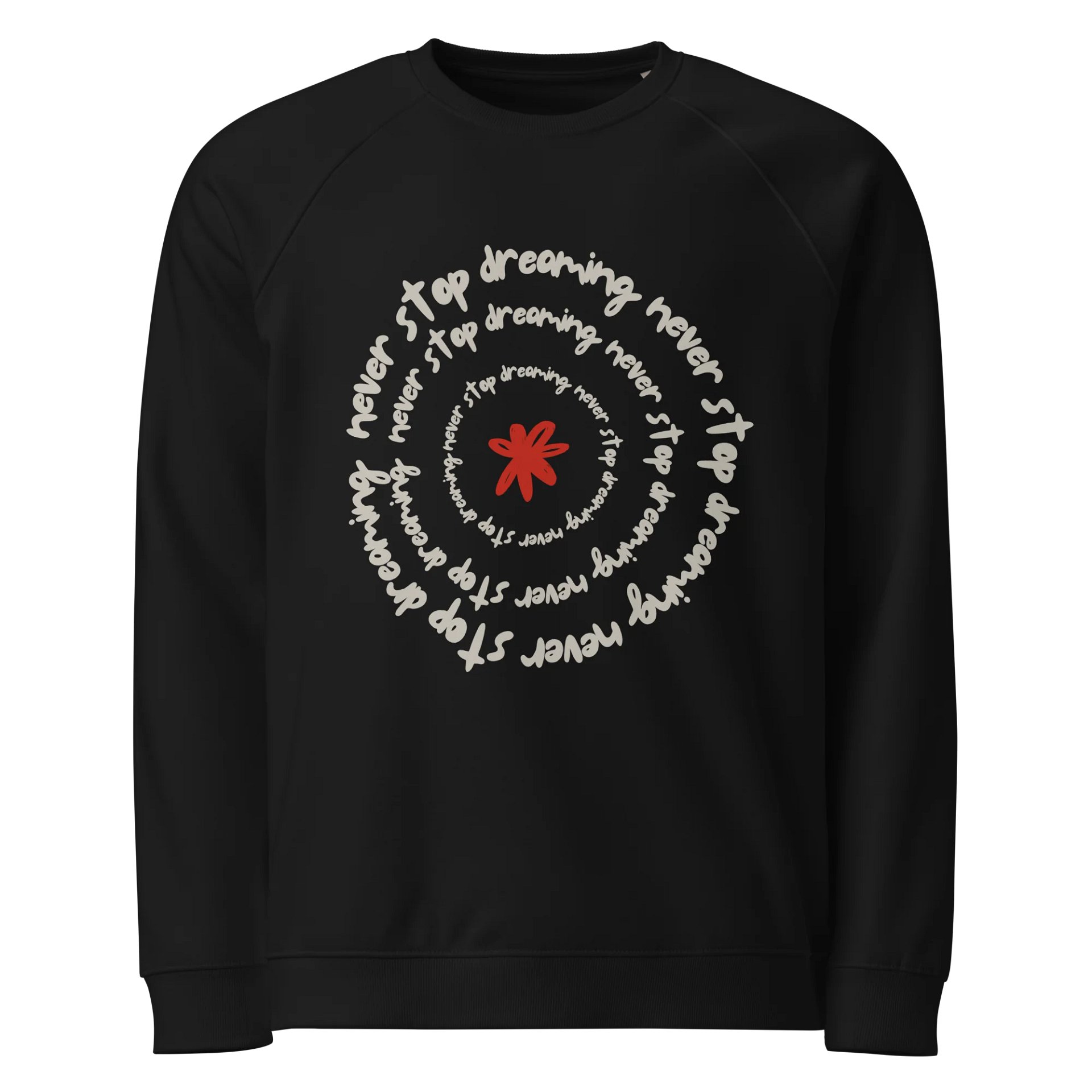 100 % Organic Cotton Raglan Shirt Shirt -Never Stop Dreaming product image (1)