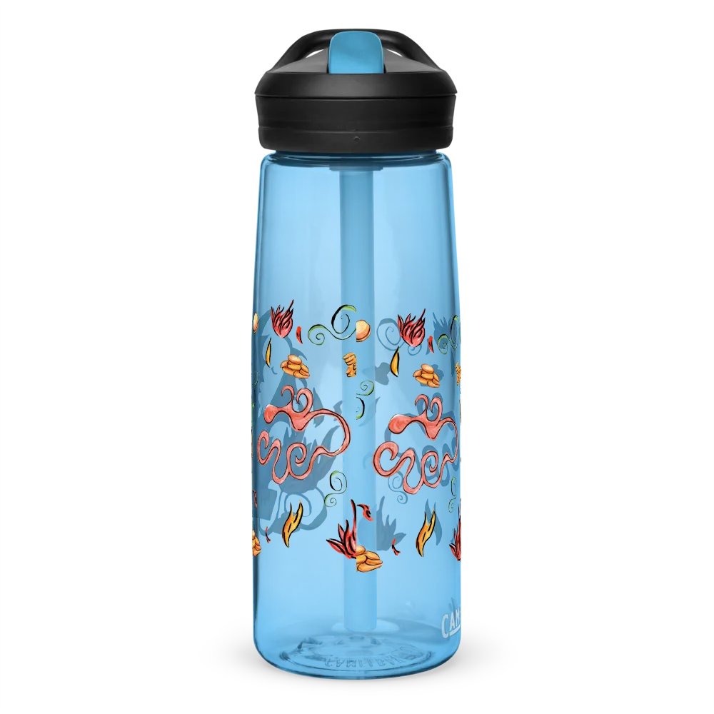 Learning to Breathe Fire 22 oz Straw Bottle Blue product image (4)