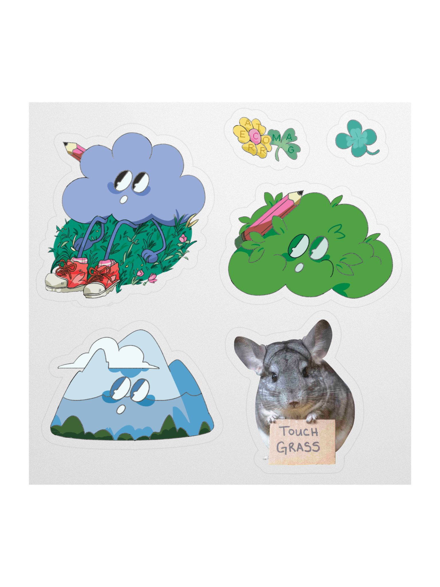 Touch Grass Sticker Sheet — Outdoors Ver. product image (1)