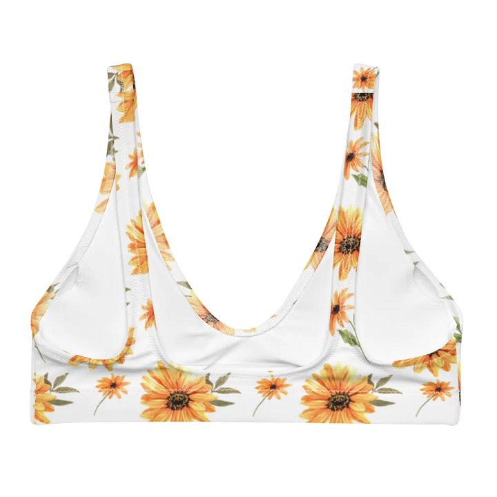 Watercolour Floral Pattern Padded Bikini Top - V2 product image (2)