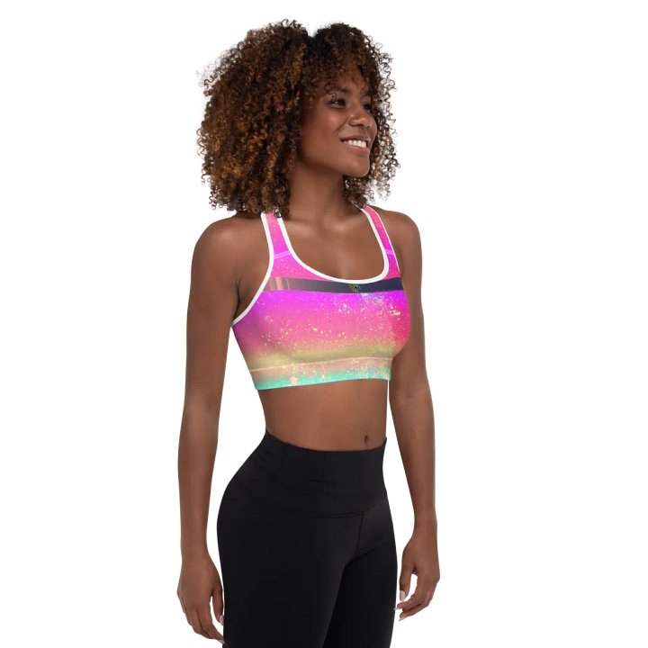 Syn Acid Wash Vaporwave w Gold Stripe Sports Top product image (2)