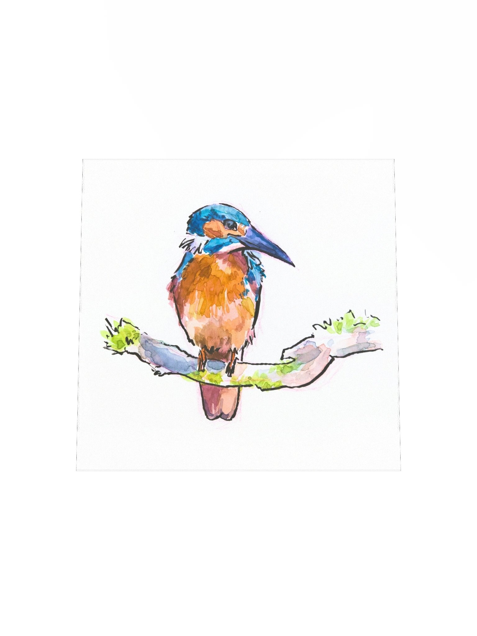 Watercolor Kingfisher - Art Print product image (4)