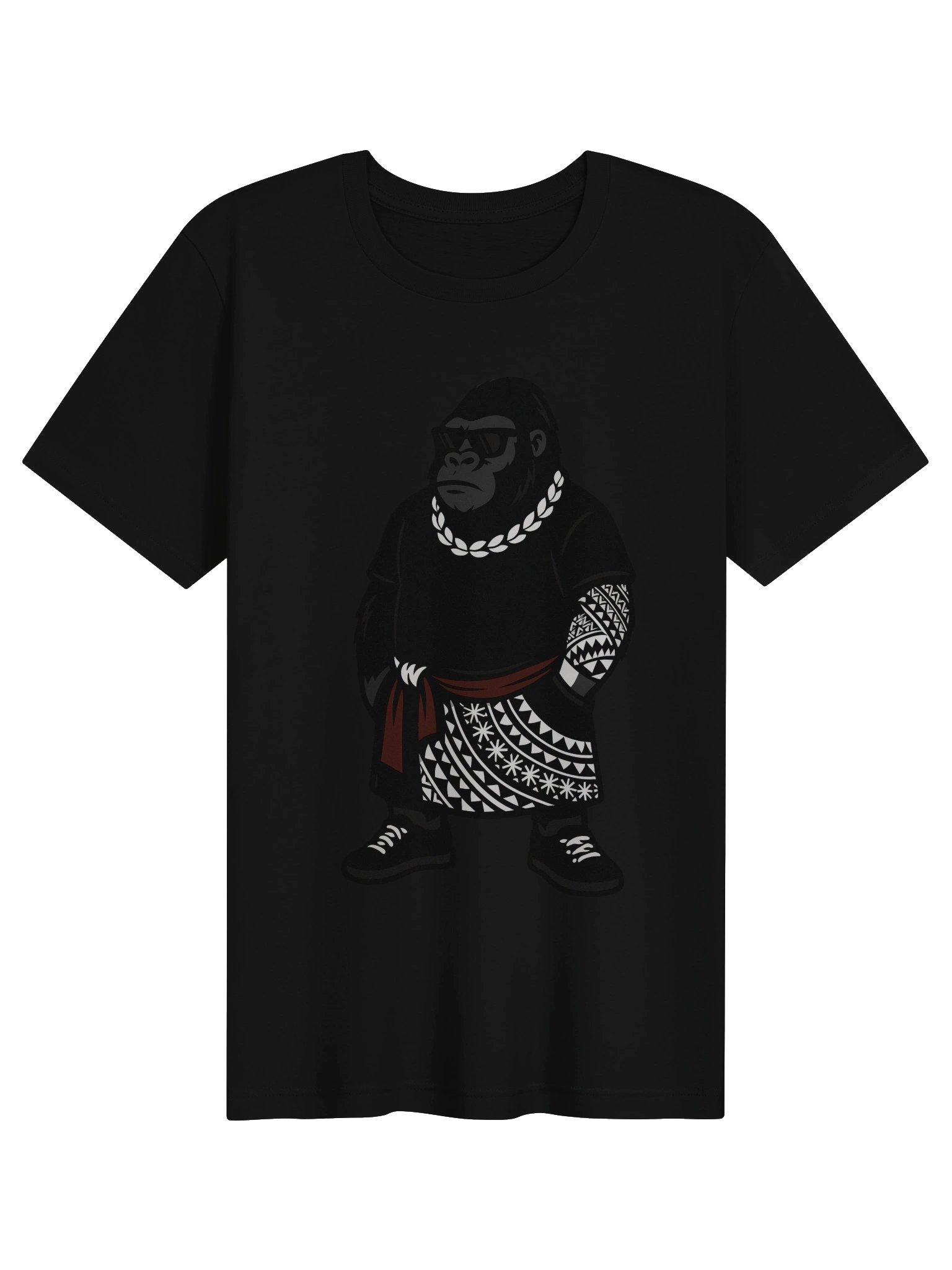 Samoan Gorilla T-Shirt – Urban Tribal Lava Lava Streetwear Design | Polynesian Island Culture Tee by ASP Apparel product image (1)