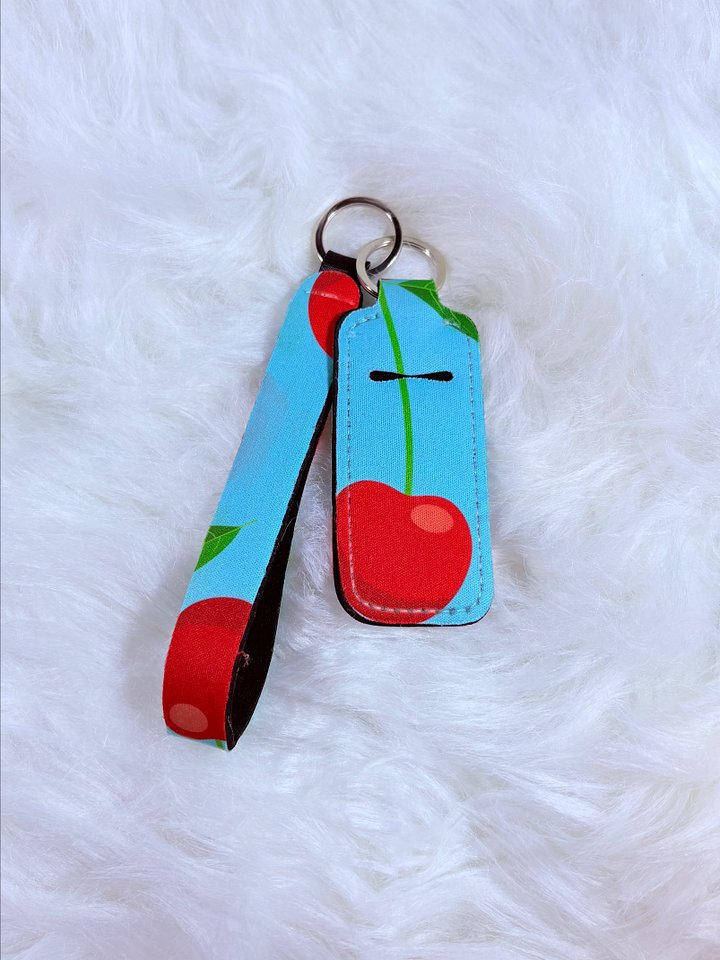 Cherry Lip Balm Keychain Holder product image (1)