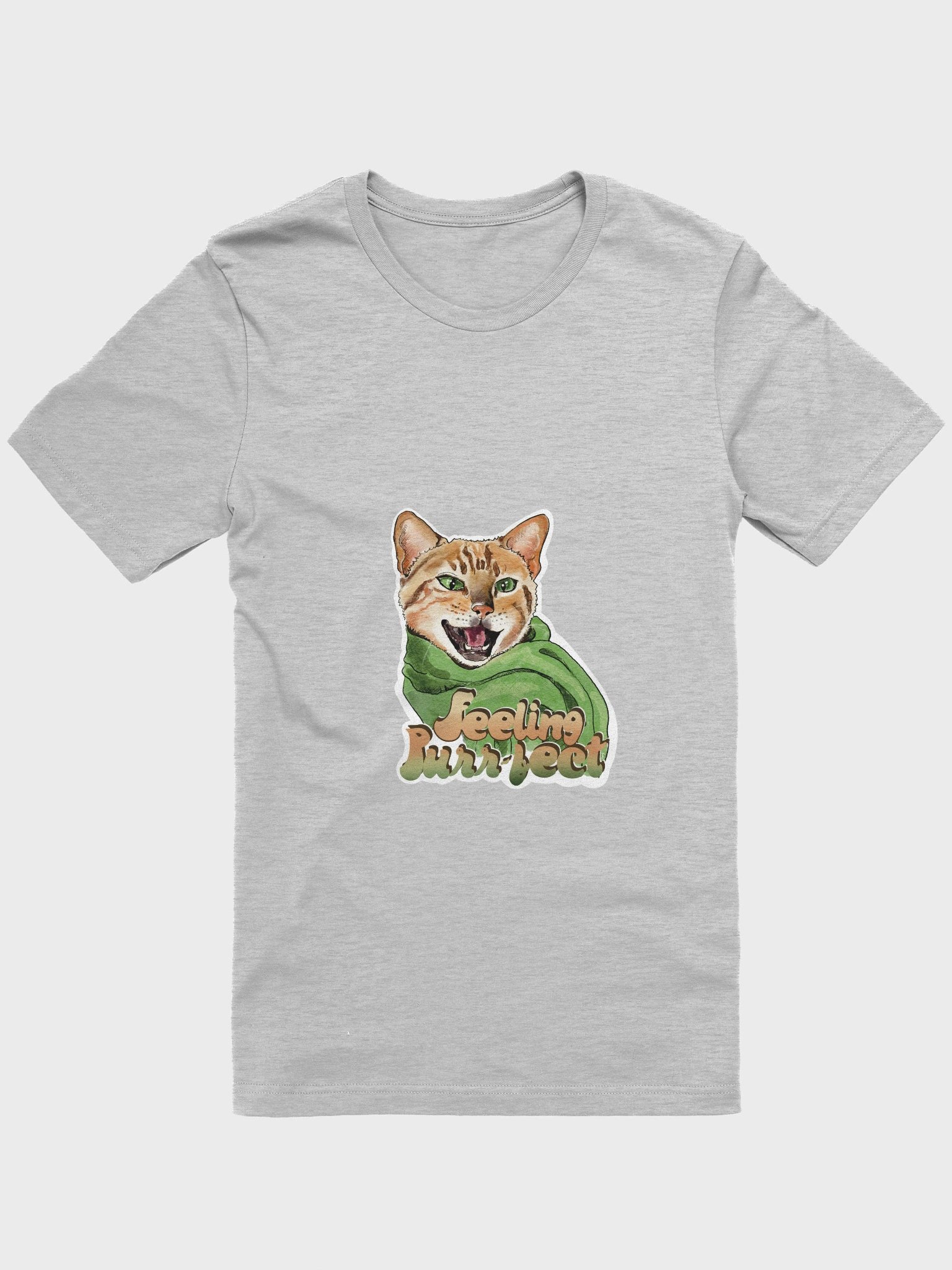 Feeling Purr-fect Cat with a scarf T shirt All colors - Large Print product image (2)