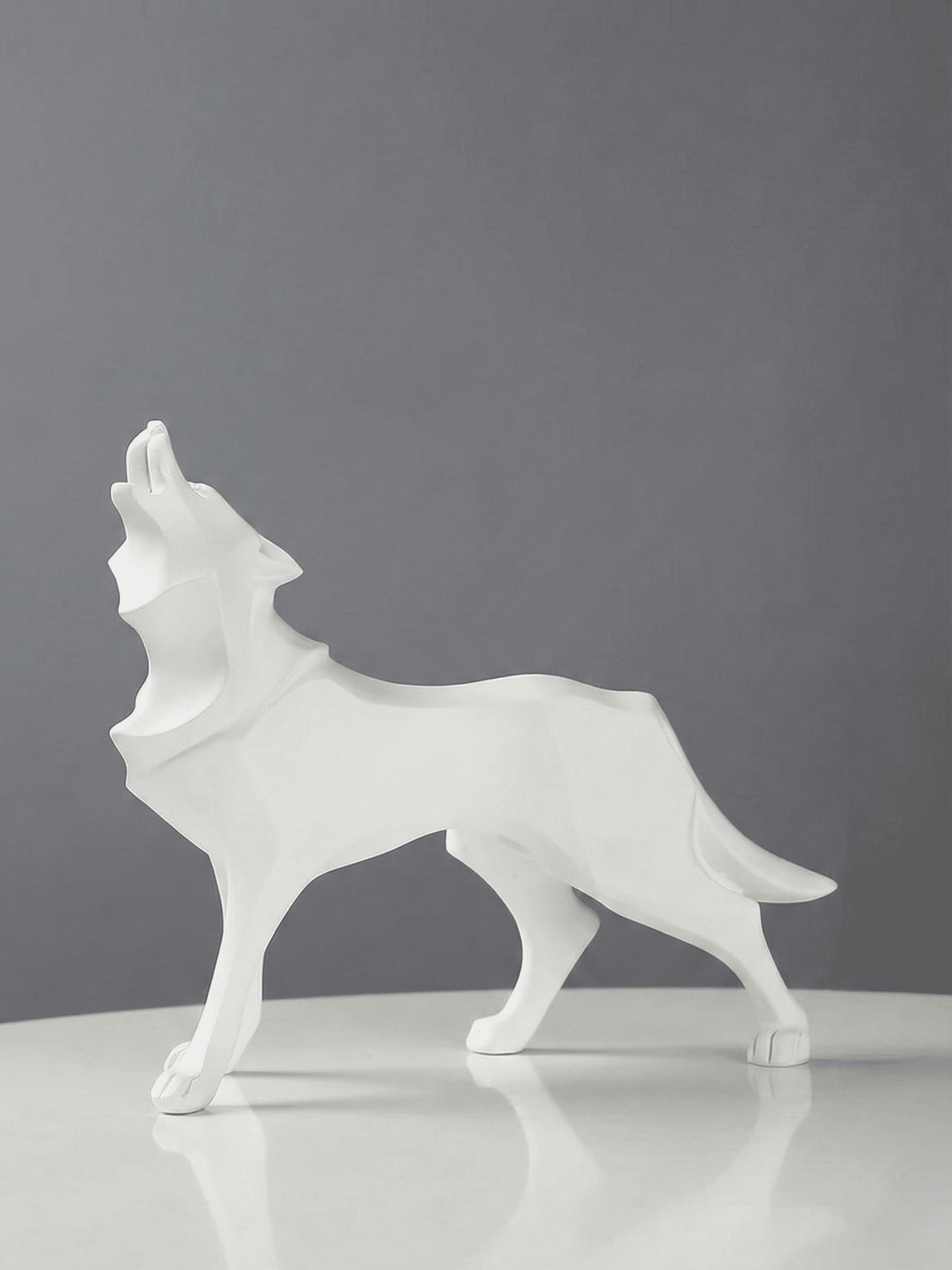 Abstract Wolf Statue | Geometric Animal Figurines | Nordic Home Decor | Office Room Interior Decoration | Sculpture Crafts product image (3)