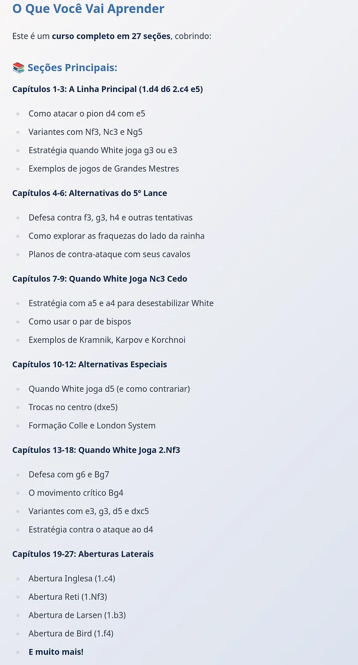 Abertura de Xadrez para Pessoas Ocupadas – Jogue 1...d6 Contra Qualquer Abertura product image (2)
